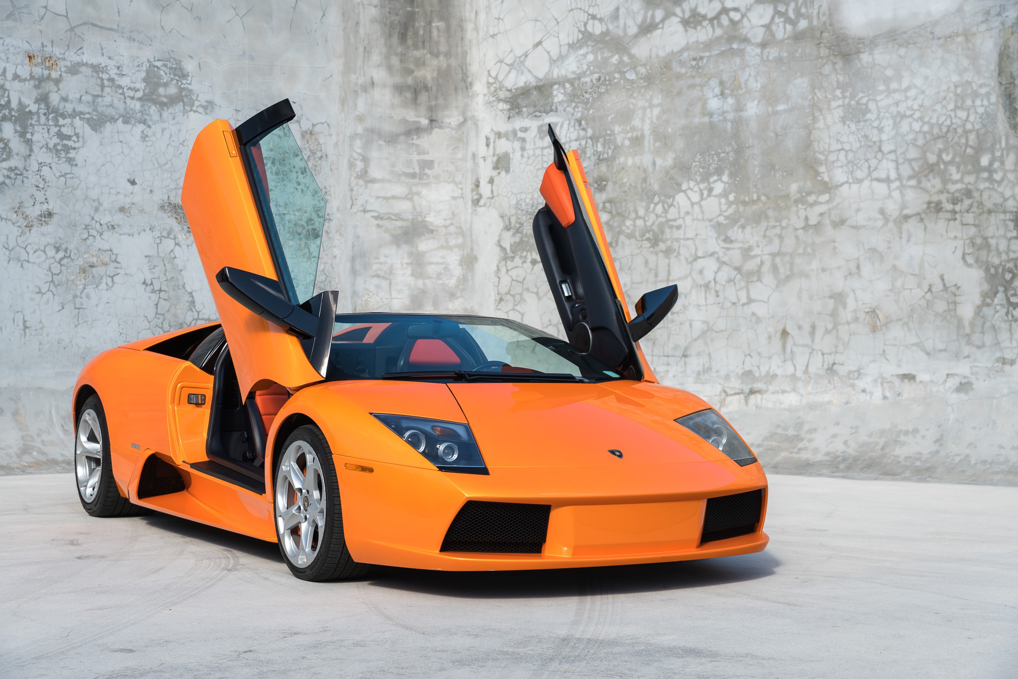 Baixar papel de parede para celular de Lamborghini, Carro, Super Carro, Veículos, Lamborghini Murciélago, Carro Laranja gratuito.