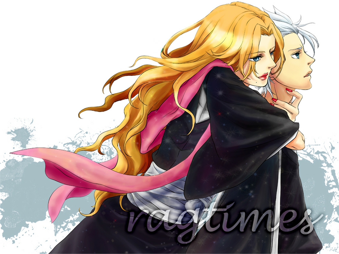 Free download wallpaper Anime, Bleach, Rangiku Matsumoto, Tōshirō Hitsugaya on your PC desktop