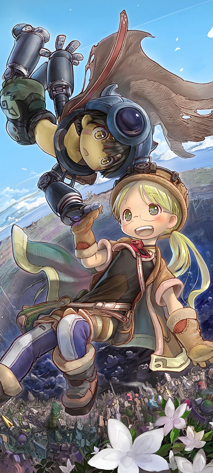 made in abyss, anime, regu (made in abyss), riko (made in abyss)