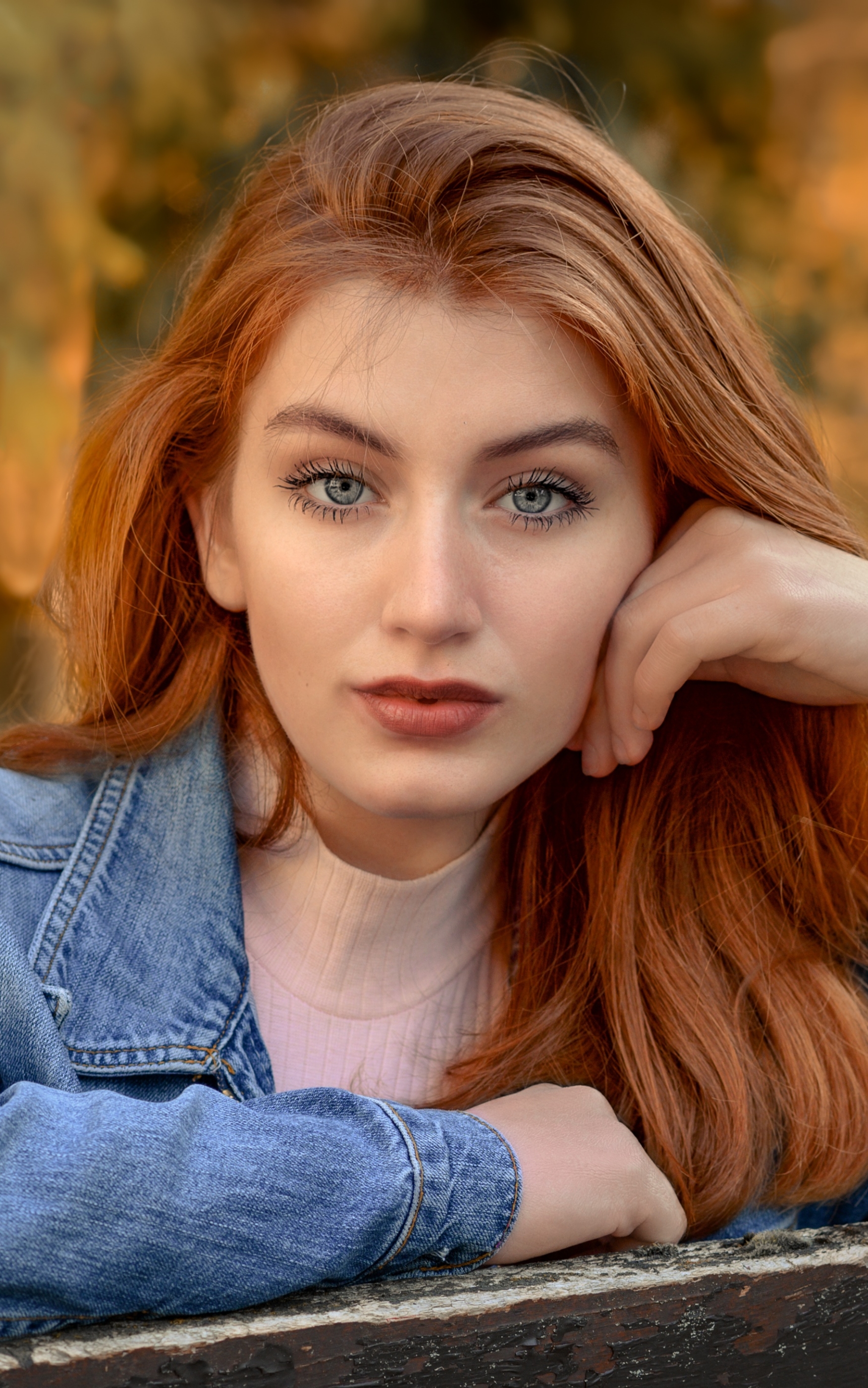 Download mobile wallpaper Redhead, Model, Women, Blue Eyes for free.