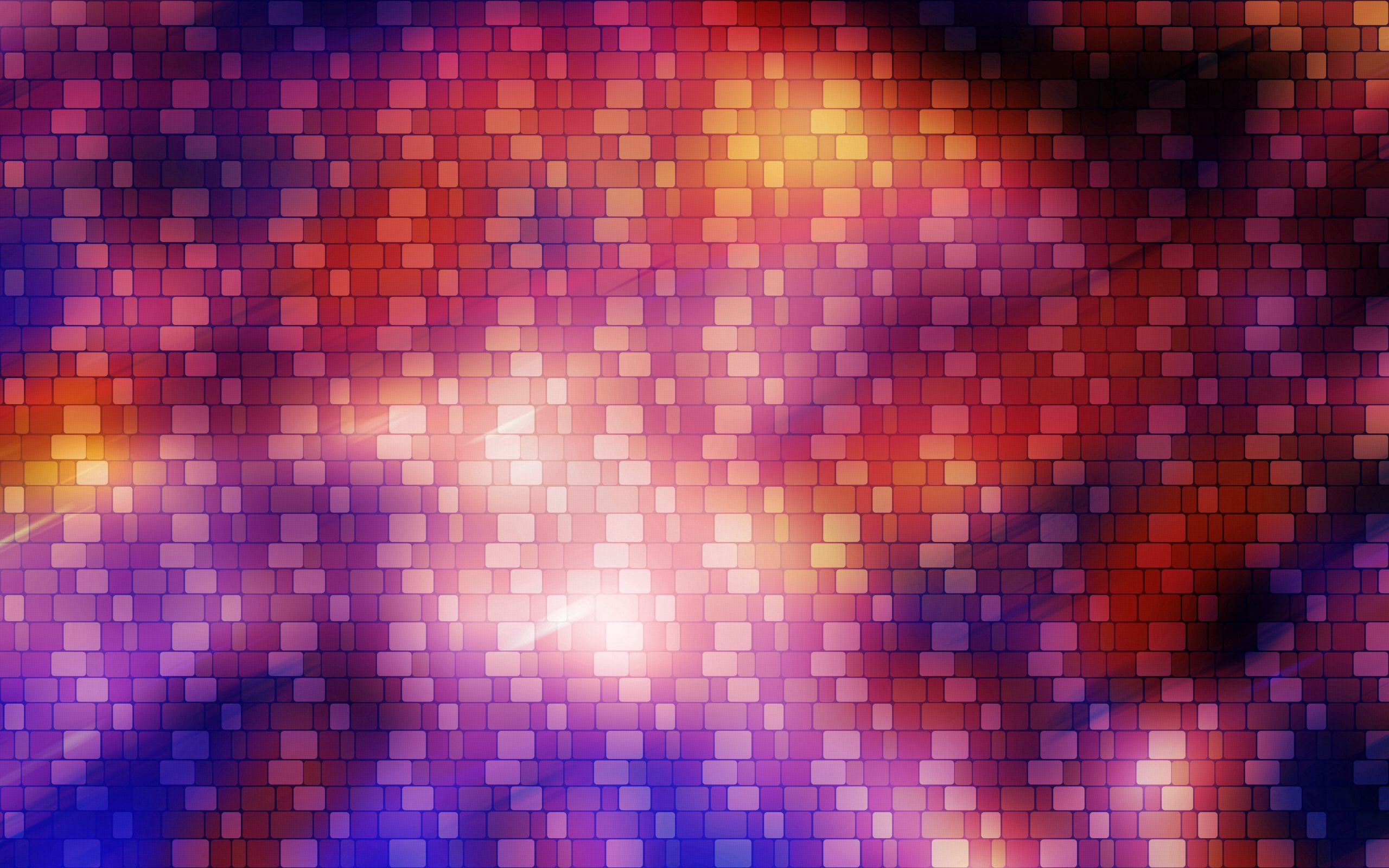 Download mobile wallpaper Light, Bricks, Shine, Abstract for free.