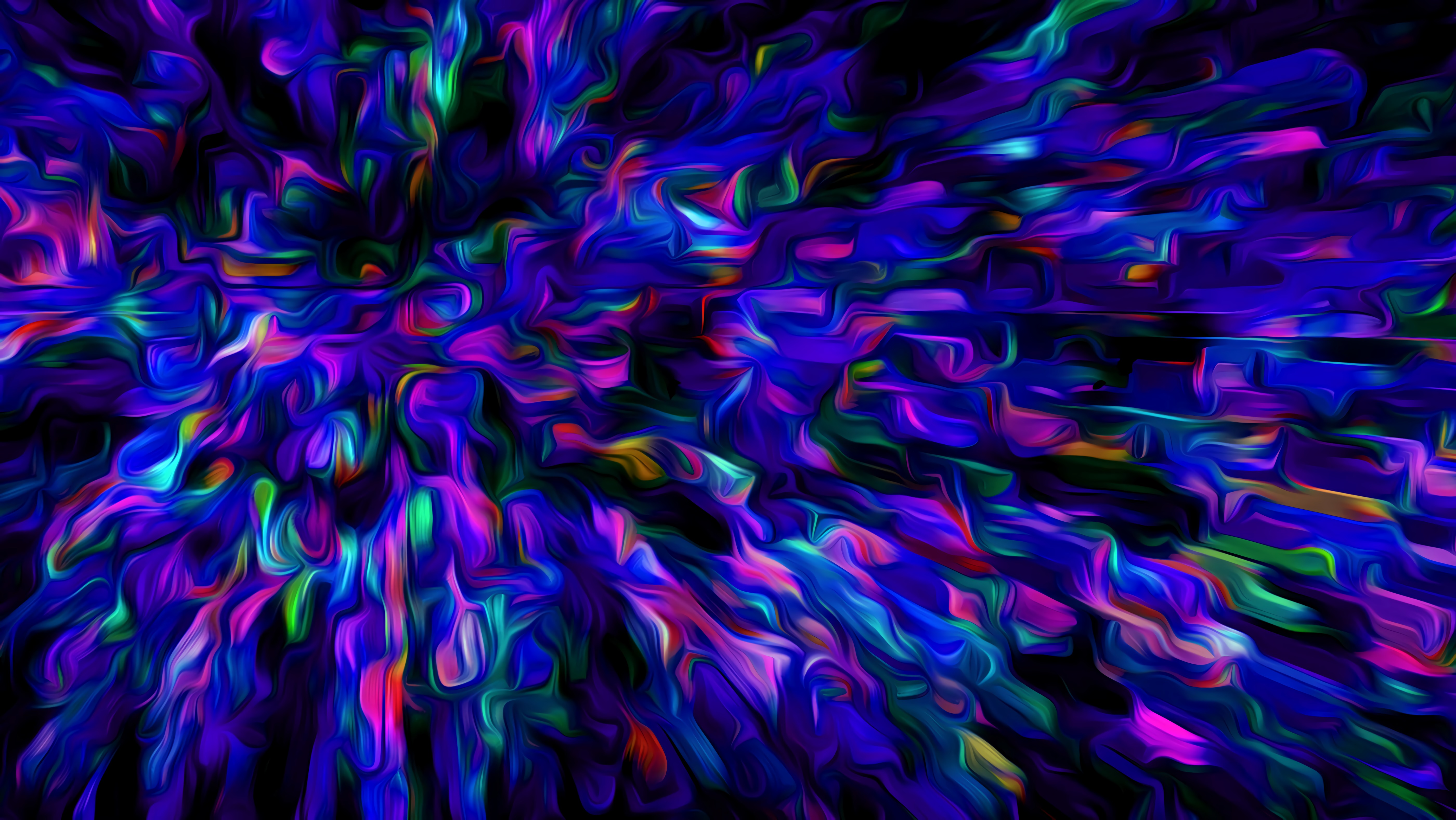 smooth, fractal, abstract, multicolored, motley, blur