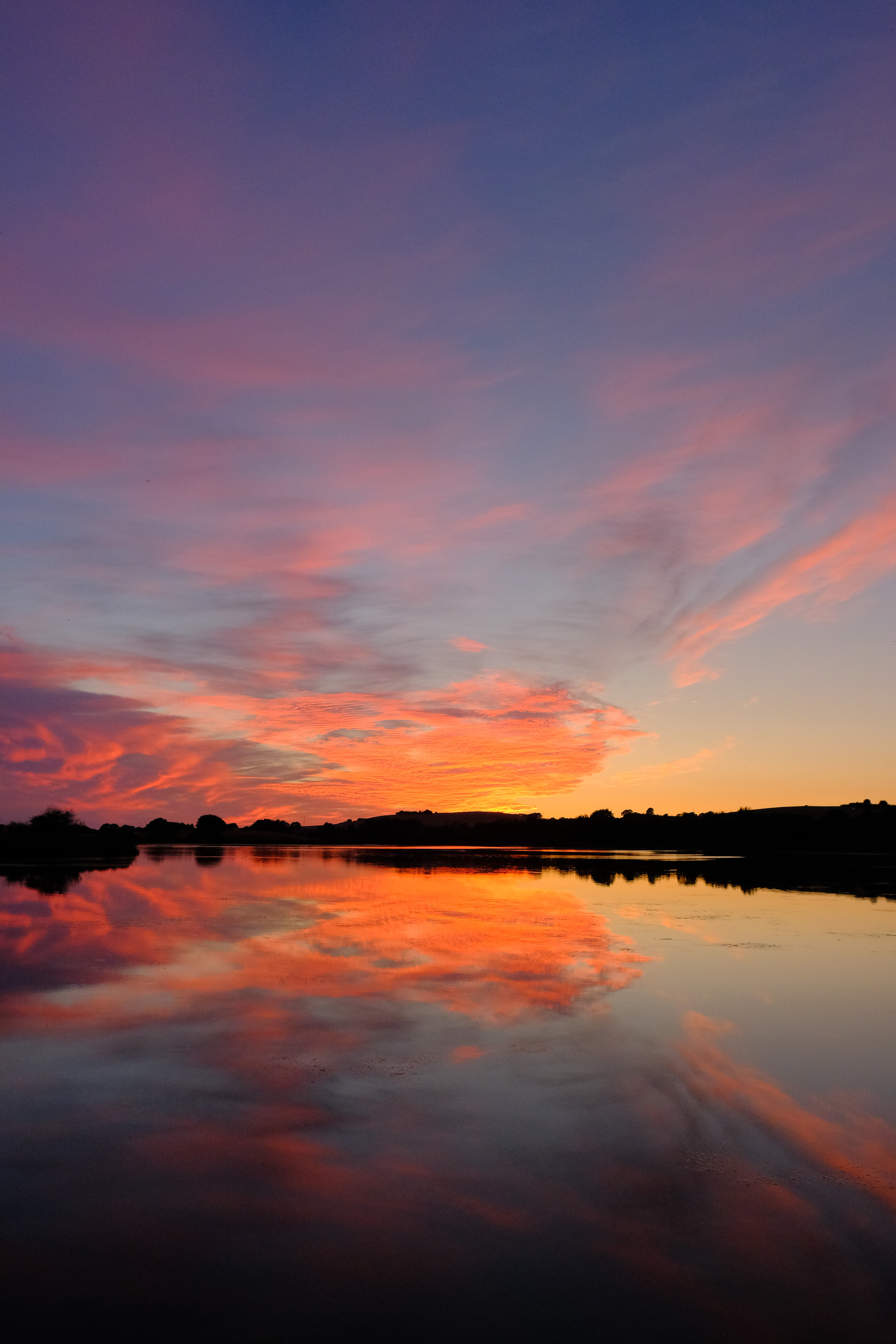 Free download wallpaper Water, Sunset, Lake, Reflection, Nature on your PC desktop