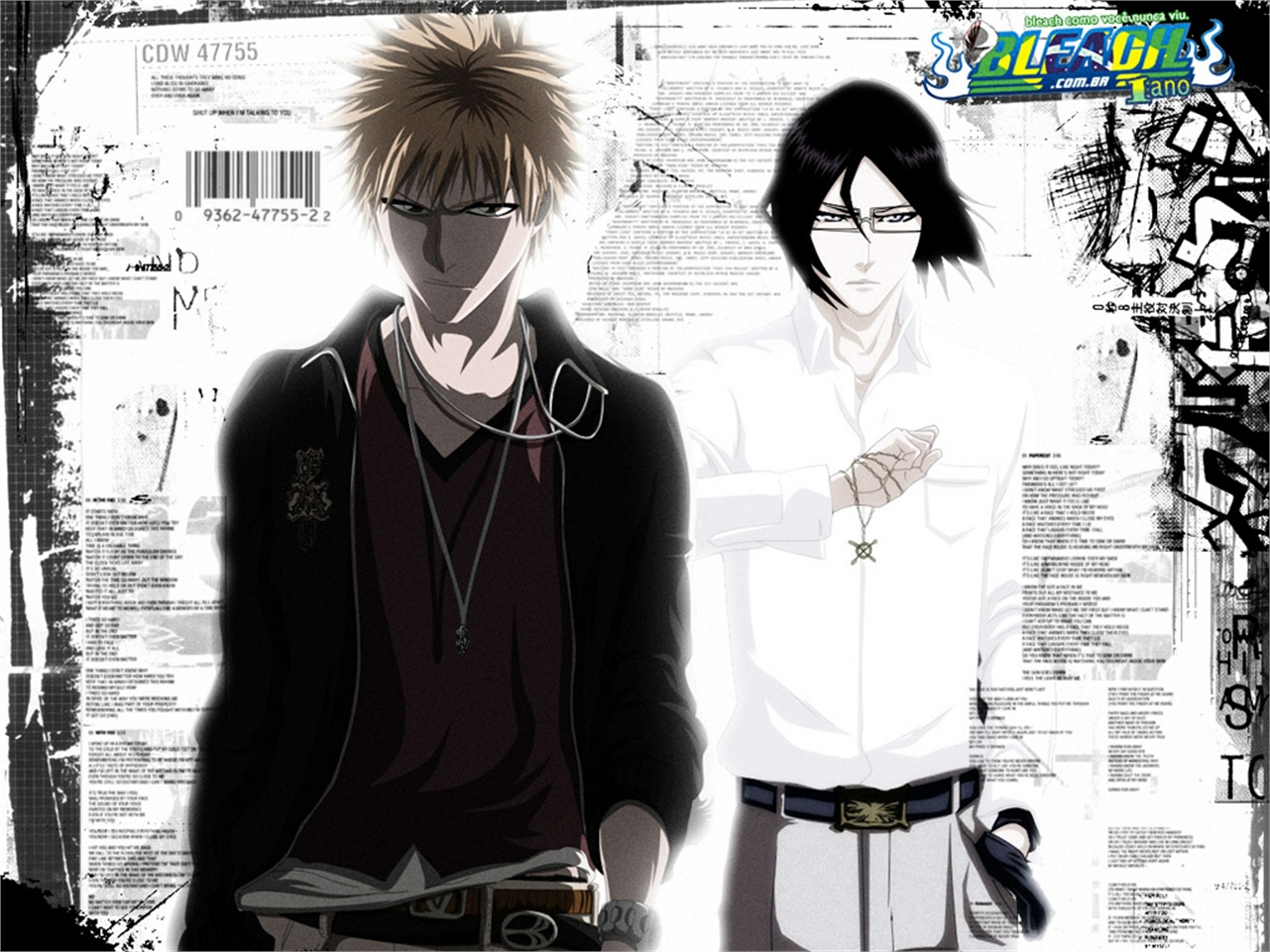 Handy-Wallpaper Bleach, Animes, Ichigo Kurosaki, Uryu Ishida kostenlos herunterladen.