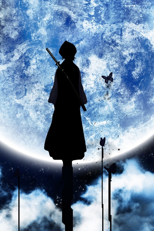 Download mobile wallpaper Anime, Moon, Bleach, Rukia Kuchiki for free.
