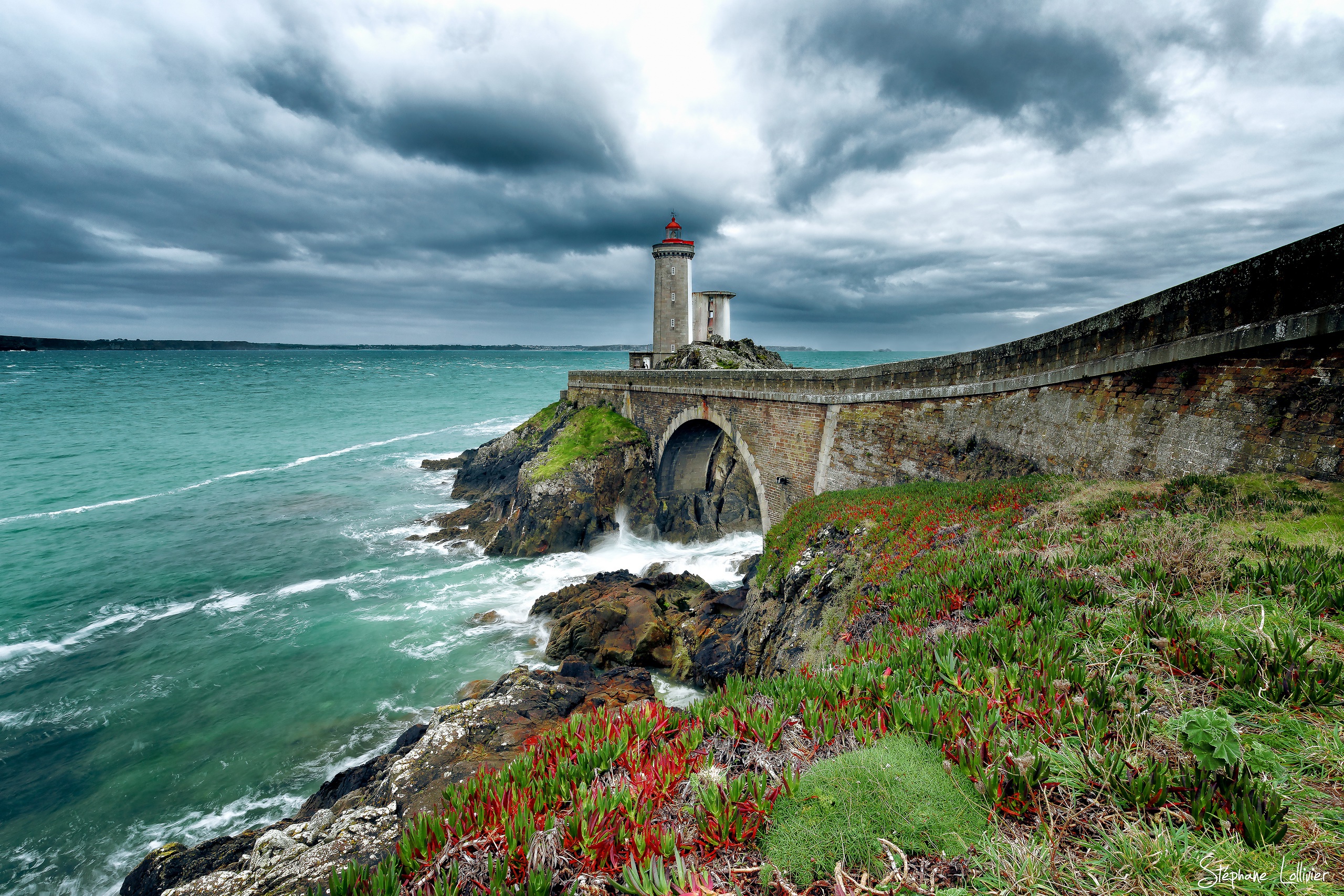 Laden Sie das Gebäude, Horizont, Ozean, Brücke, Leuchtturm, Wolke, Menschengemacht-Bild kostenlos auf Ihren PC-Desktop herunter