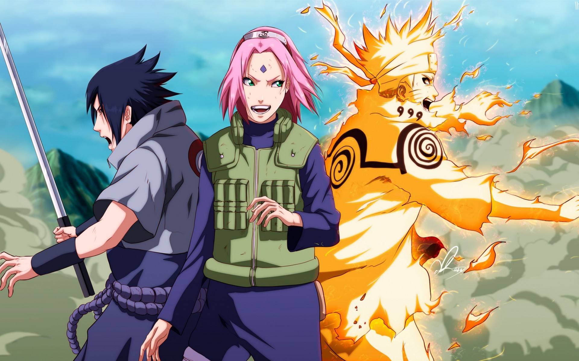 Free download wallpaper Anime, Naruto, Sasuke Uchiha, Sakura Haruno, Naruto Uzumaki on your PC desktop