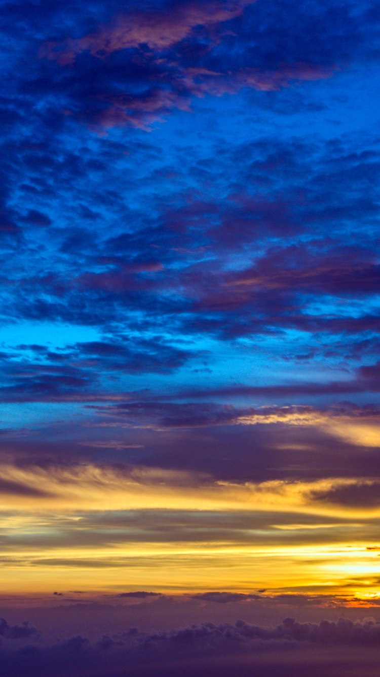 Download mobile wallpaper Nature, Sky, Horizon, Sunrise, Earth, Cloud for free.