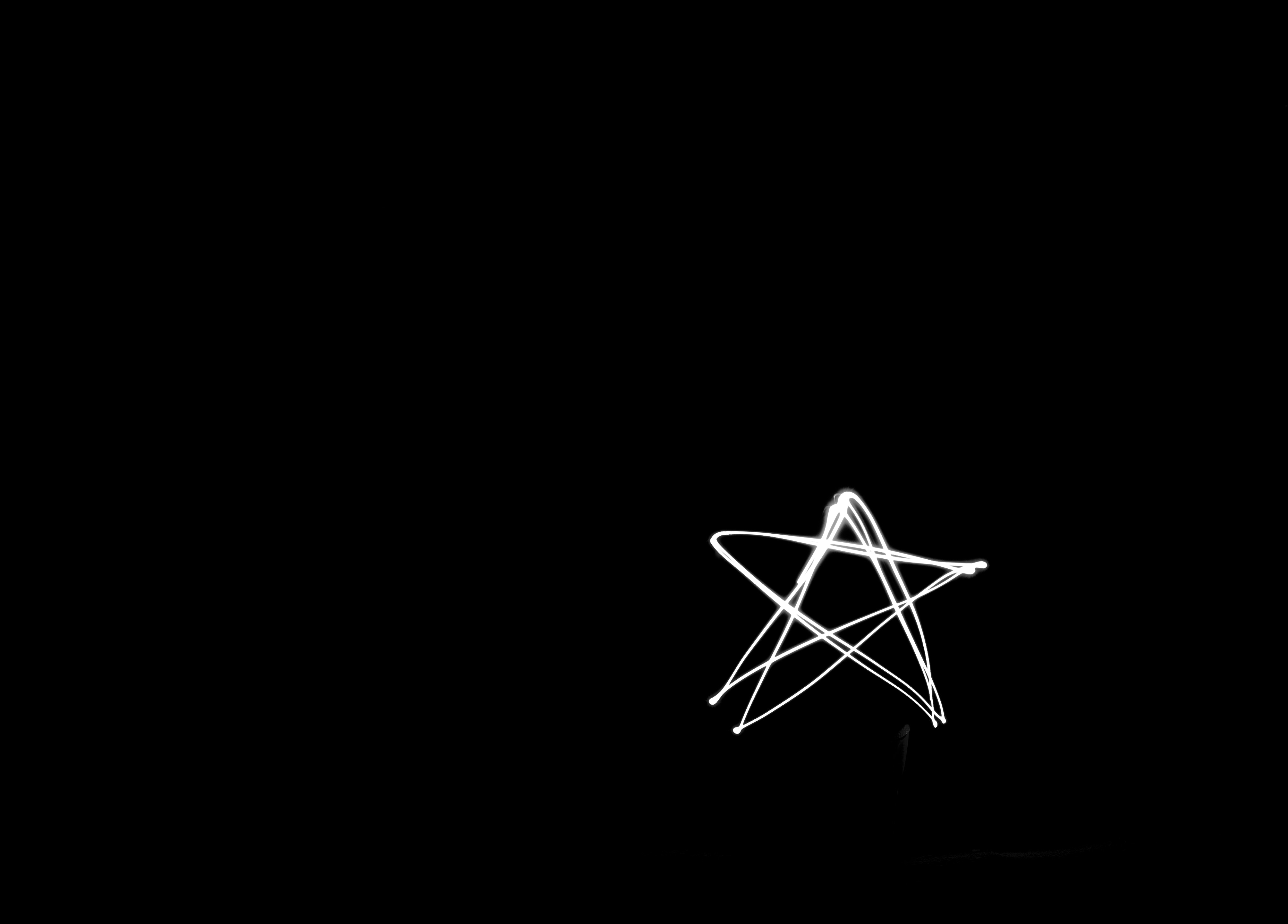 black background, light, shine, minimalism, star HD wallpaper