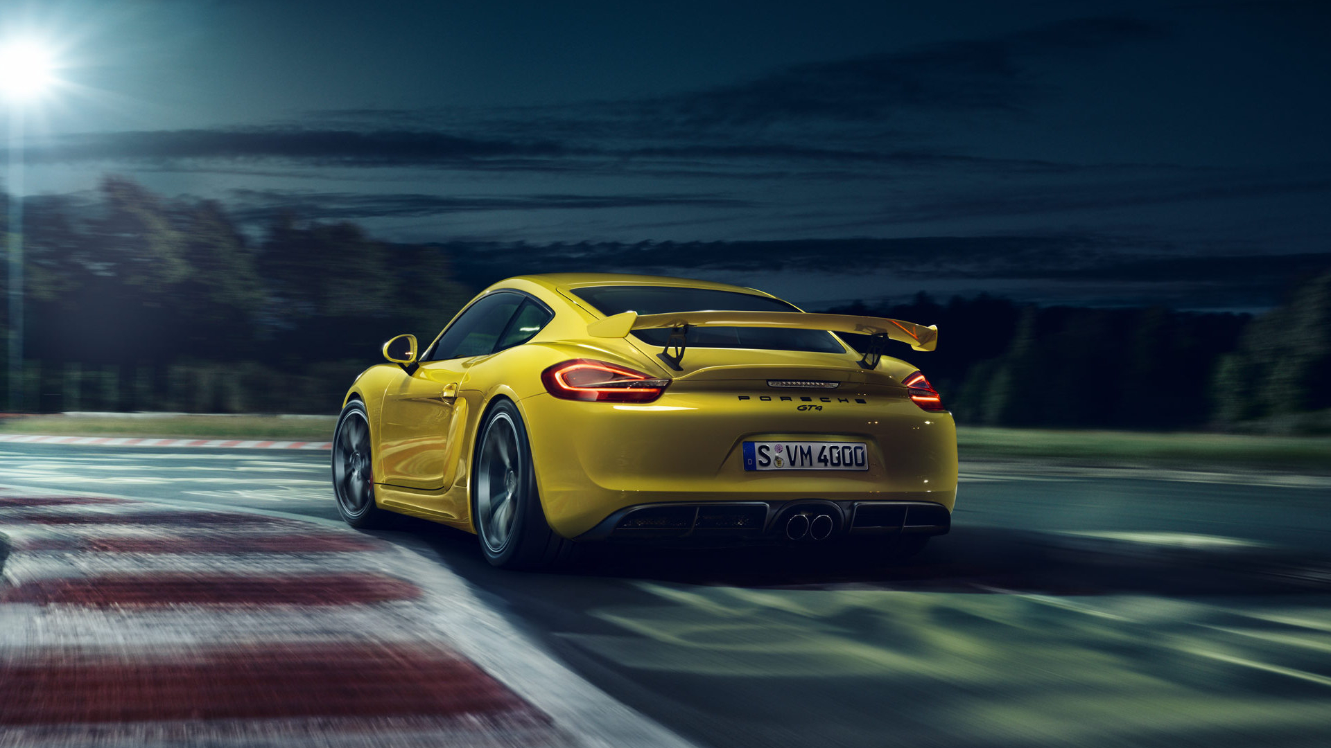 Download mobile wallpaper Porsche Cayman Gt4, Porsche Cayman, Porsche, Yellow Car, Vehicles, Car for free.