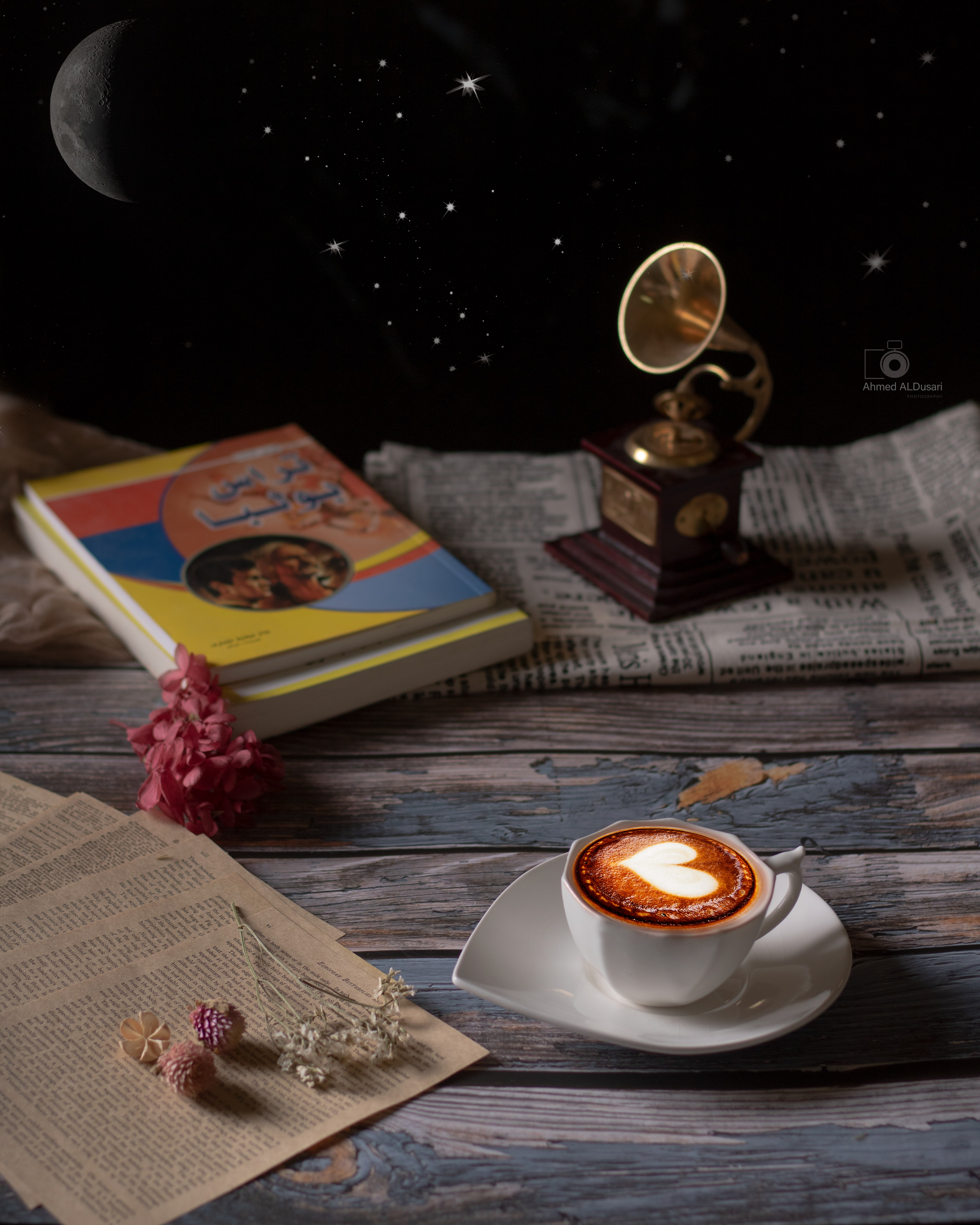 cappuccino, food, coffee, cup, statuette, book