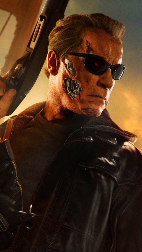 Baixar papel de parede para celular de Arnold Schwarzenegger, Filme, O Exterminador Do Futuro, Emilia Clarke, O Exterminador Do Futuro: Gênesis gratuito.