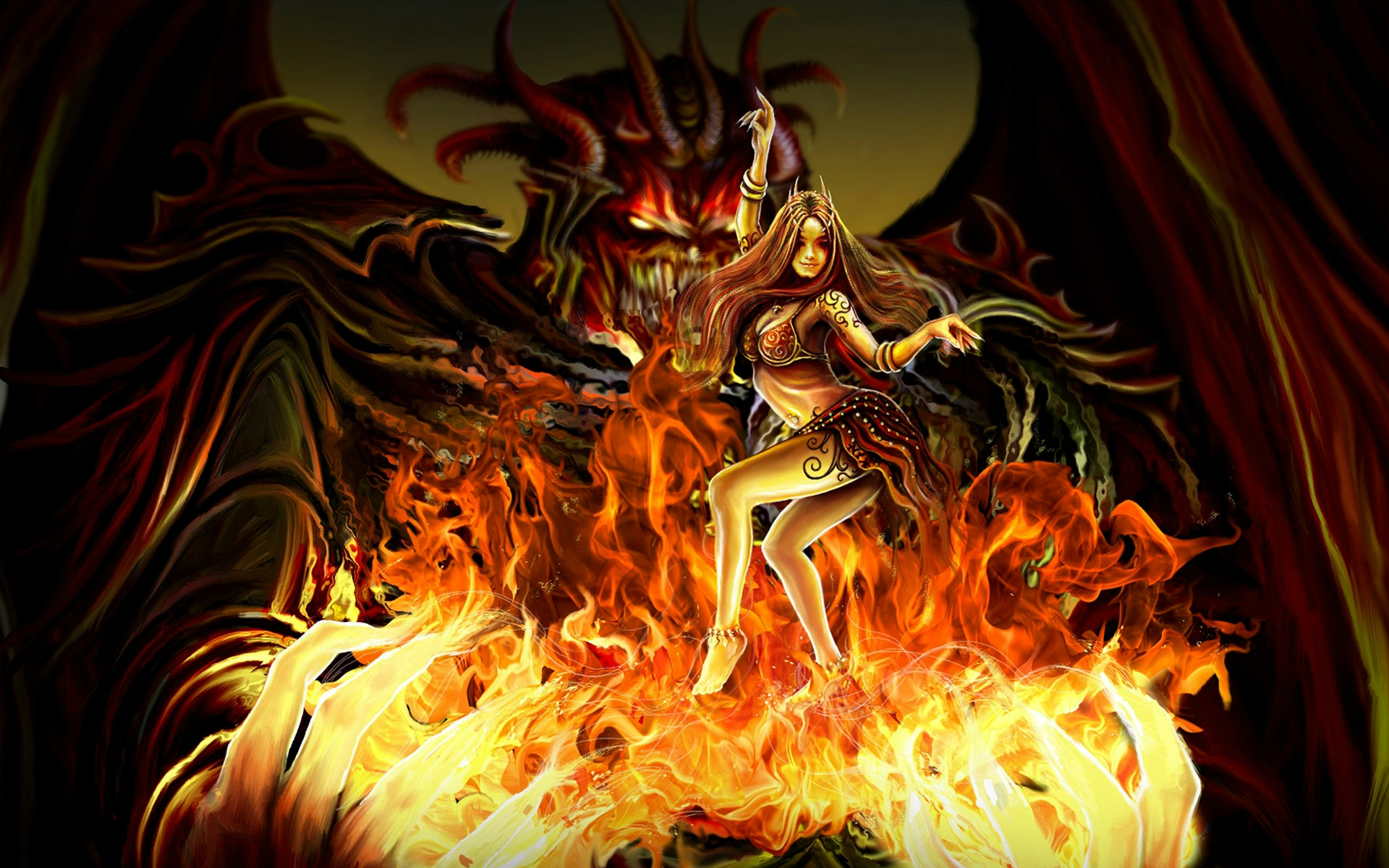 Download mobile wallpaper Demon, Dark for free.
