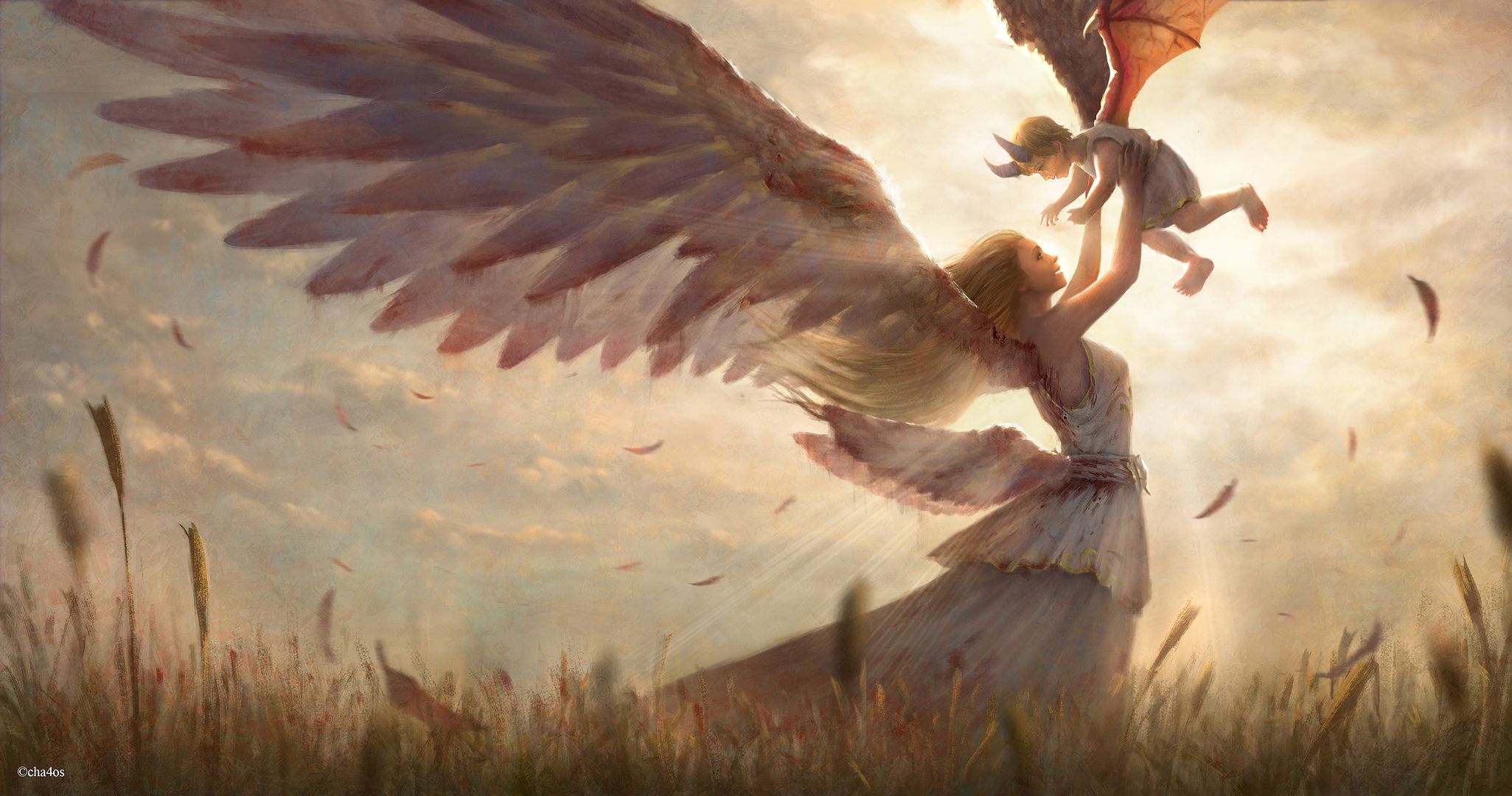 Download mobile wallpaper Fantasy, Wings, Angel for free.