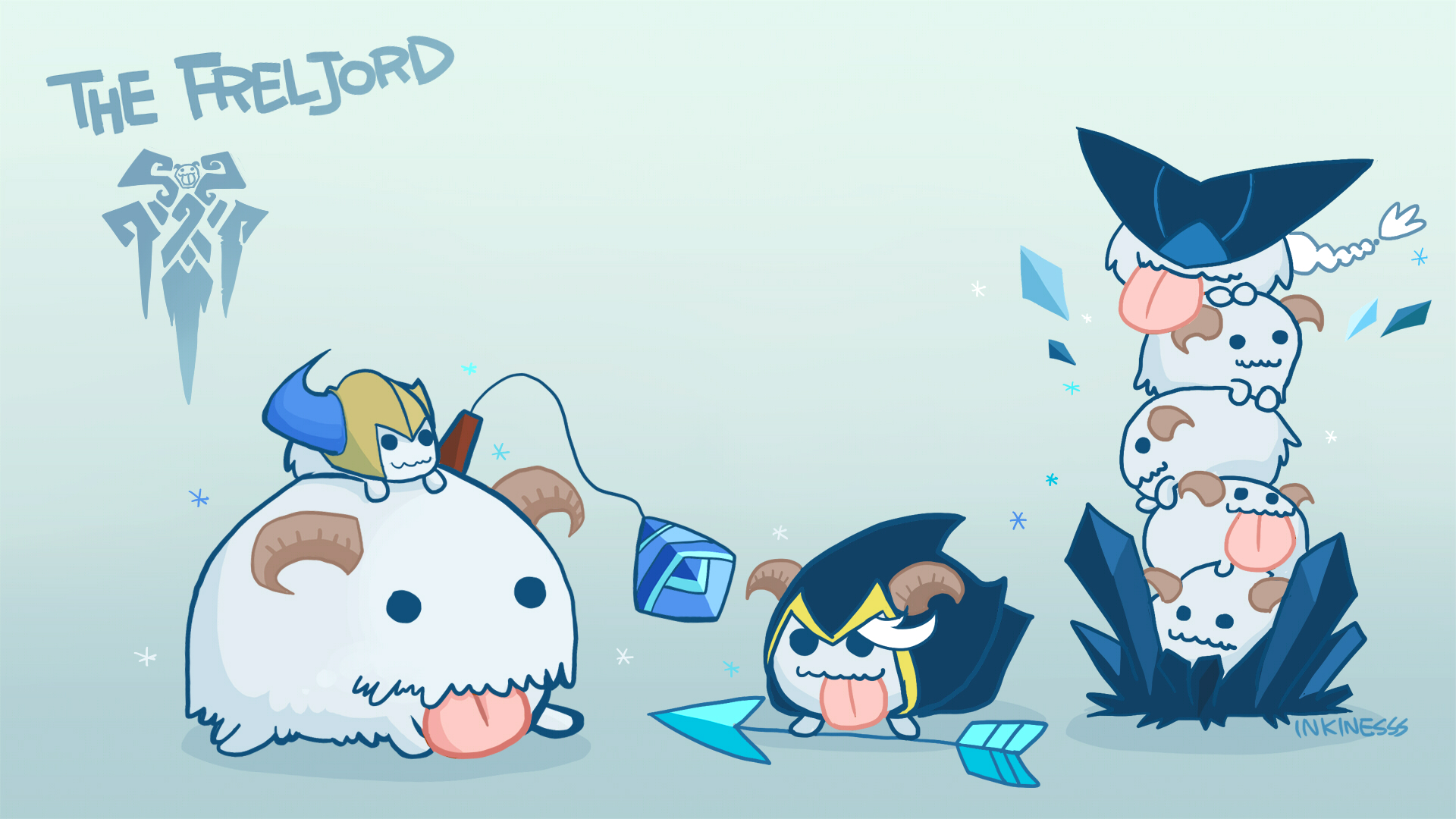 video game, league of legends, ashe (league of legends), lissandra (league of legends), poro, sejuani (league of legends)