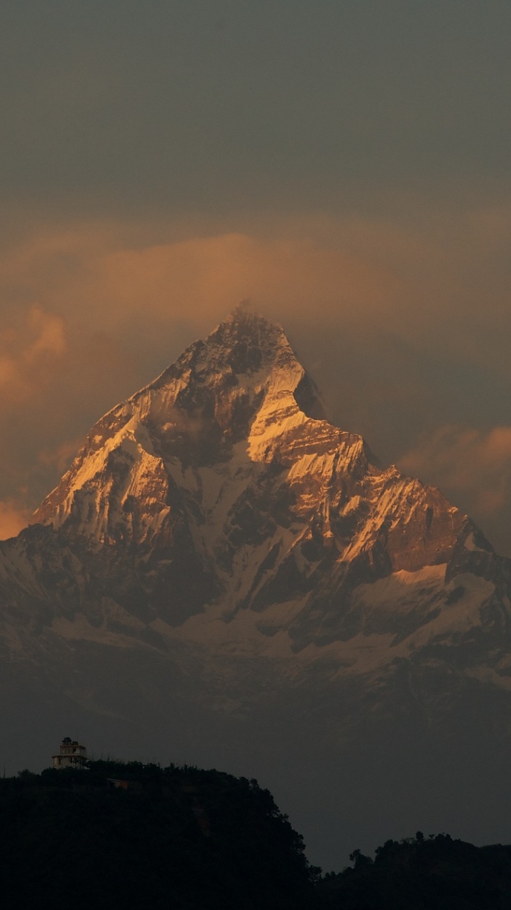 earth, mountain, nepal, himalayas, summit, ridge, cloud, mountains HD wallpaper