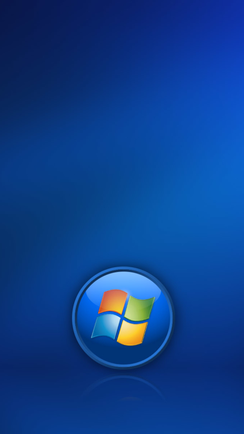 Скачати мобільні шпалери Вікна, Мікрософт, Синій, Технології, Логотип, Windows 7, Рефлексія безкоштовно.