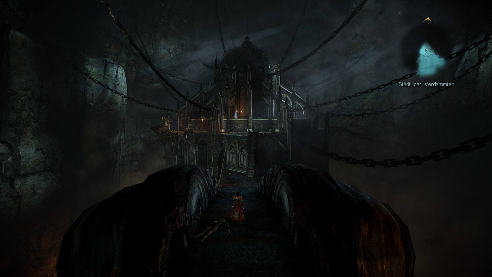Download mobile wallpaper Castlevania: Lords Of Shadow 2, Cathedral, Castlevania, Chain, Blood, Video Game, Dark for free.