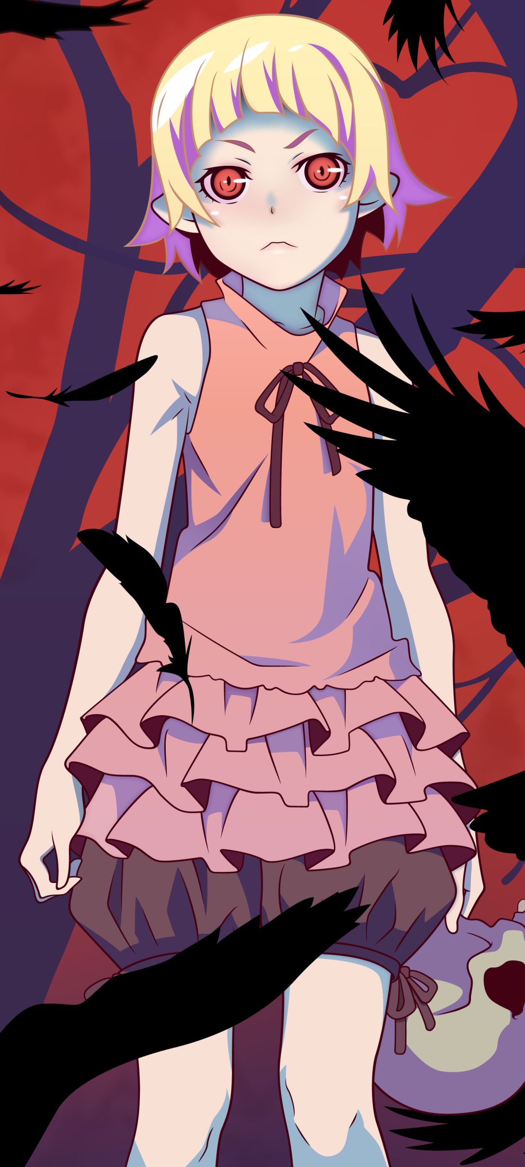 Handy-Wallpaper Animes, Monogatari (Serie), Shinobu Oshino kostenlos herunterladen.