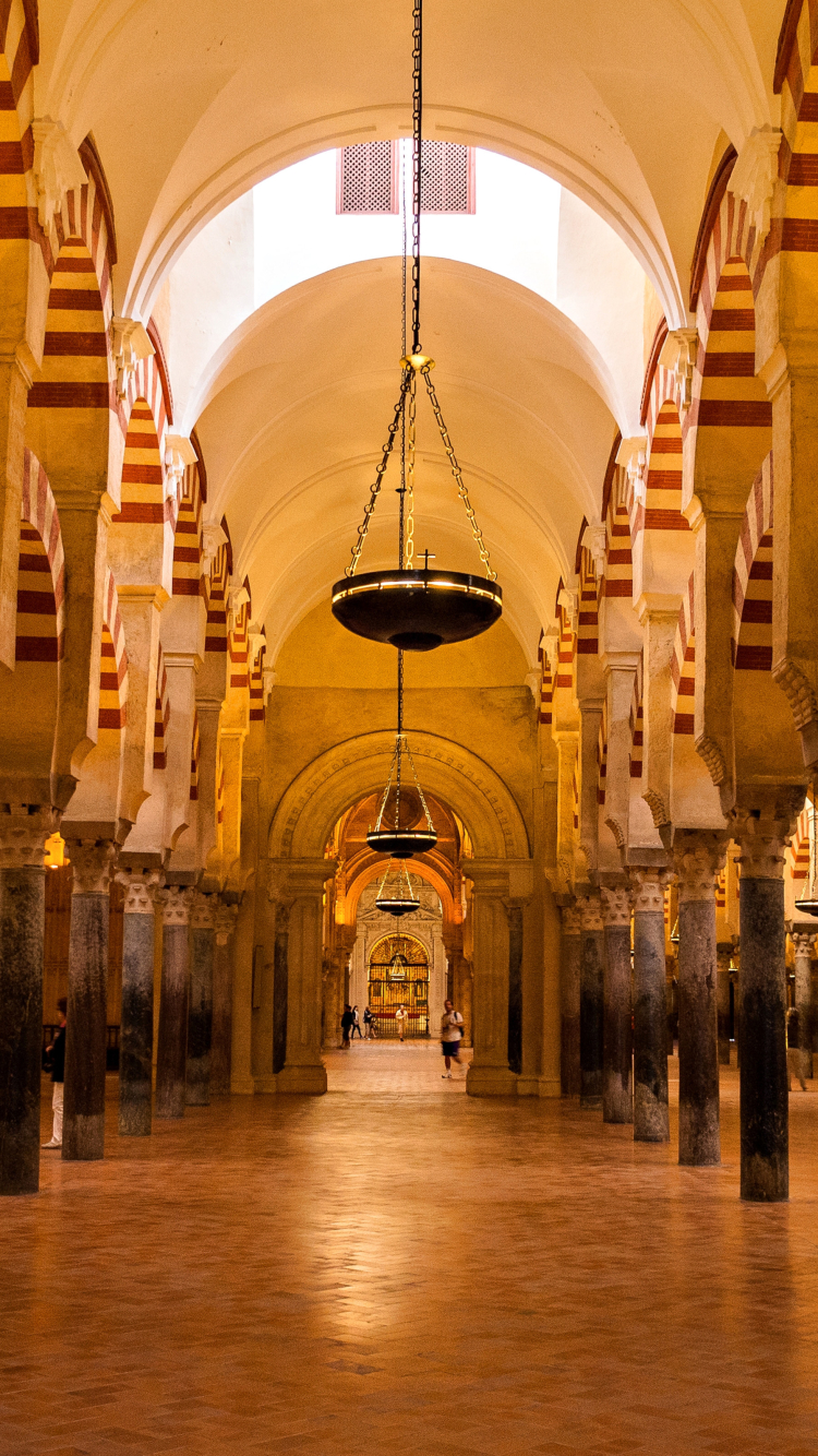 Download mobile wallpaper Arch, Spain, Columns, Mosque, Religious, Cordoba, Mosques for free.