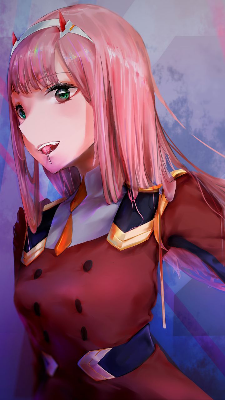 Handy-Wallpaper Animes, Darling In The Franxx, Zero Two (Liebling Im Franxx) kostenlos herunterladen.