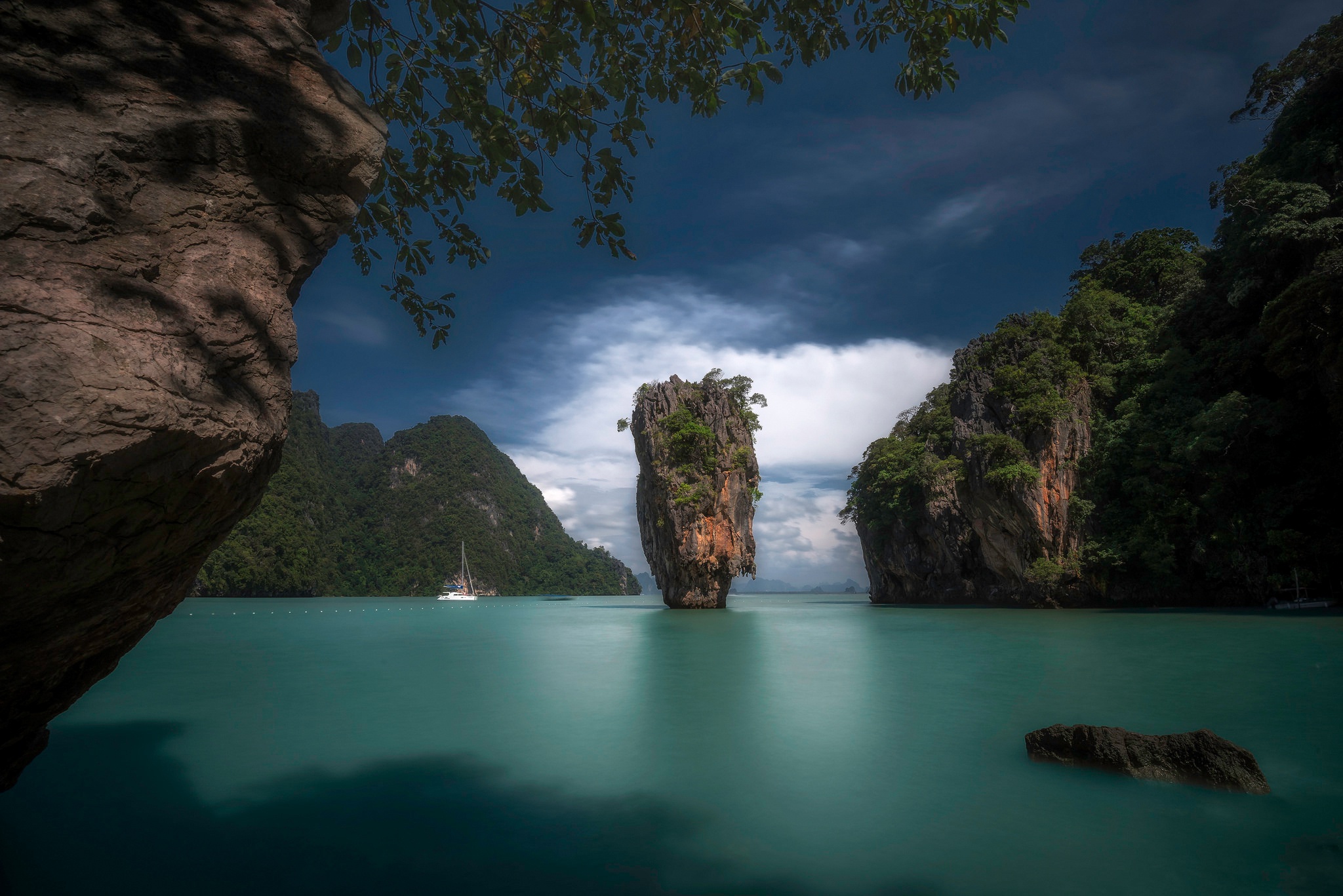 Free download wallpaper Sea, Ocean, Earth, Boat, Island, Thailand on your PC desktop