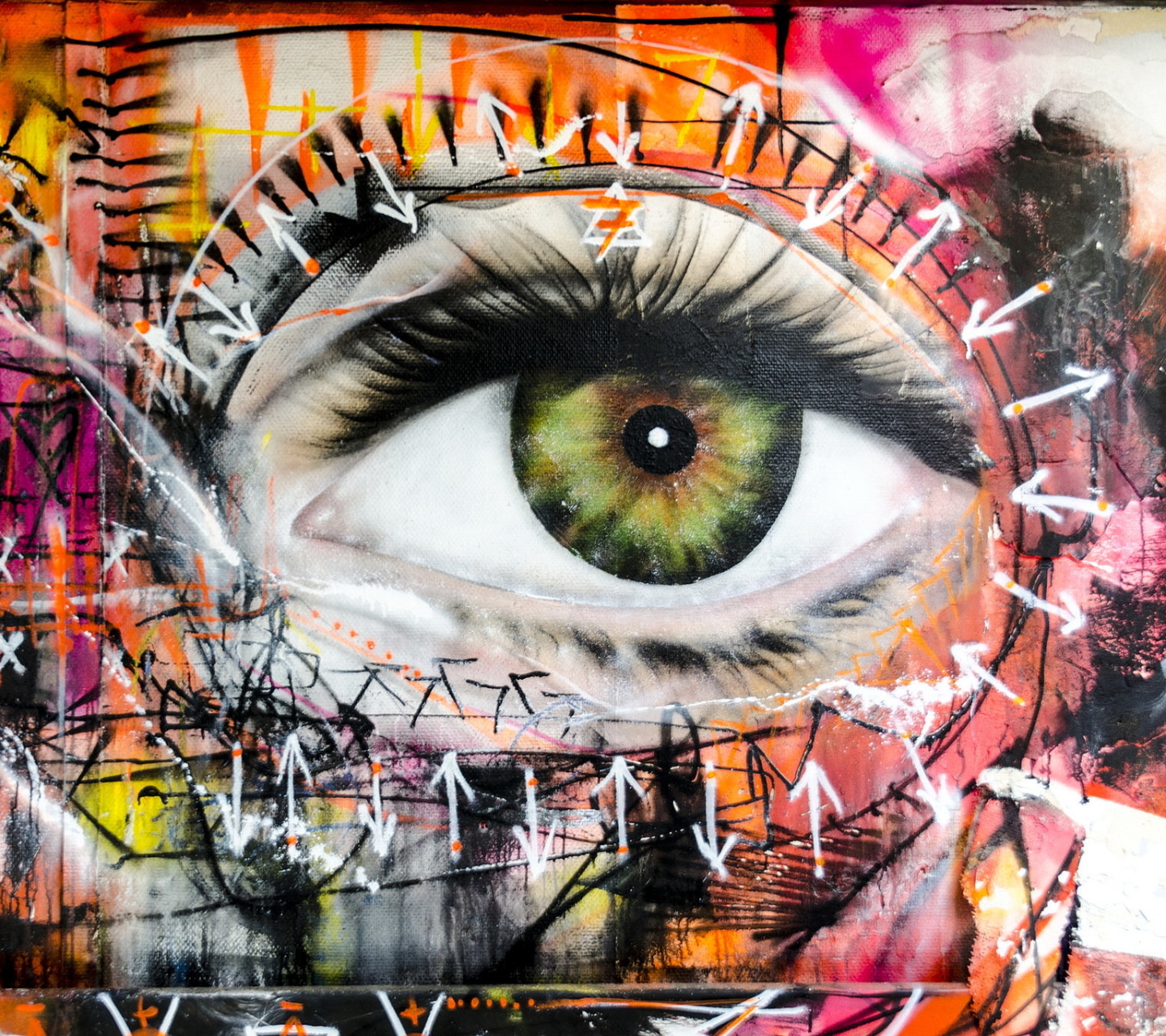 Baixar papel de parede para celular de Olhos, Olho, Parede, Grafite, Artistico gratuito.