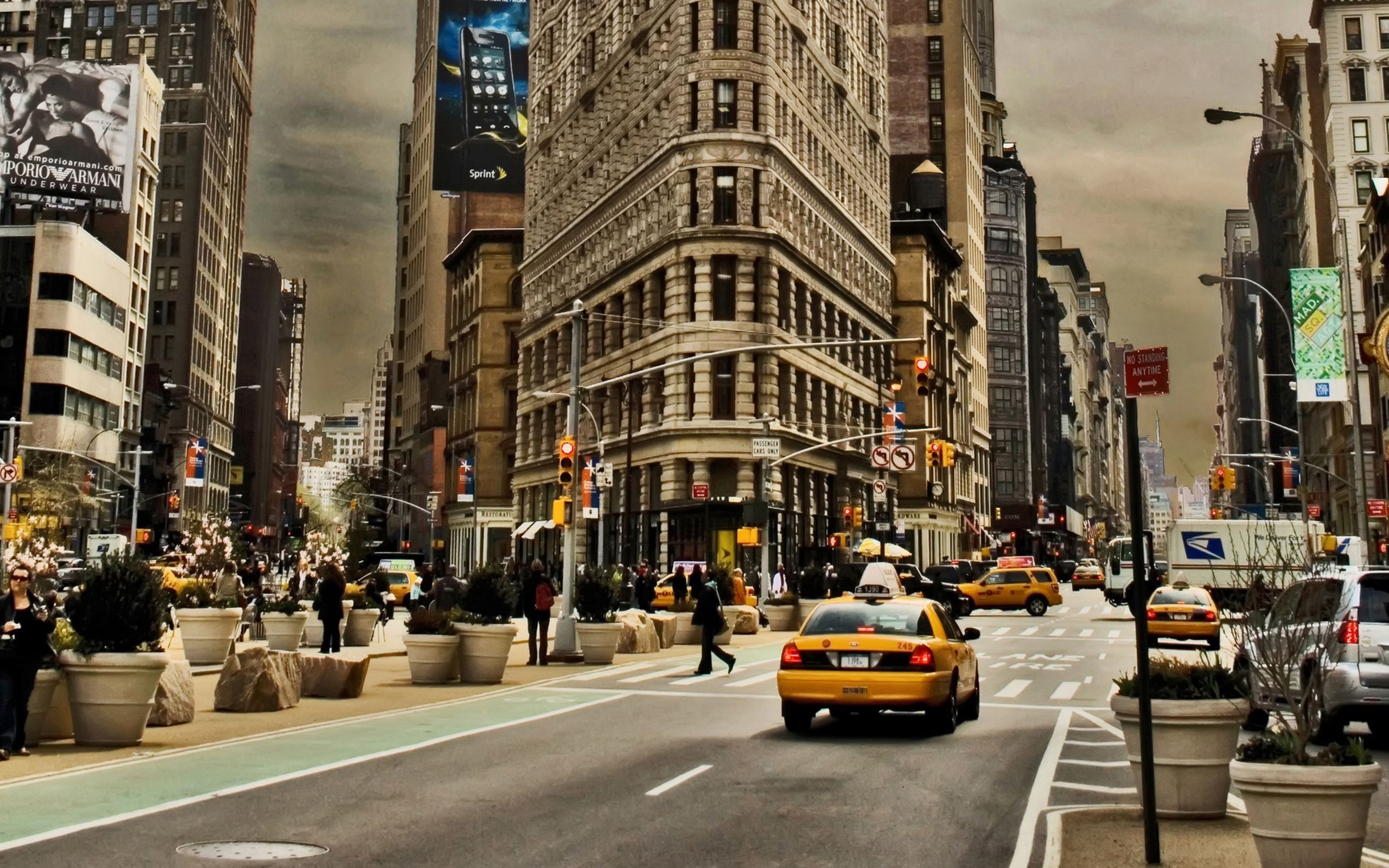 PCデスクトップに運動, トラフィック, ニューヨーク州, 市, ニューヨーク, 通り, 都市, 車, 建物画像を無料でダウンロード