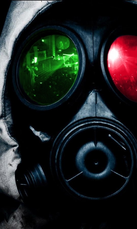 Download mobile wallpaper Dark, Gas Mask for free.