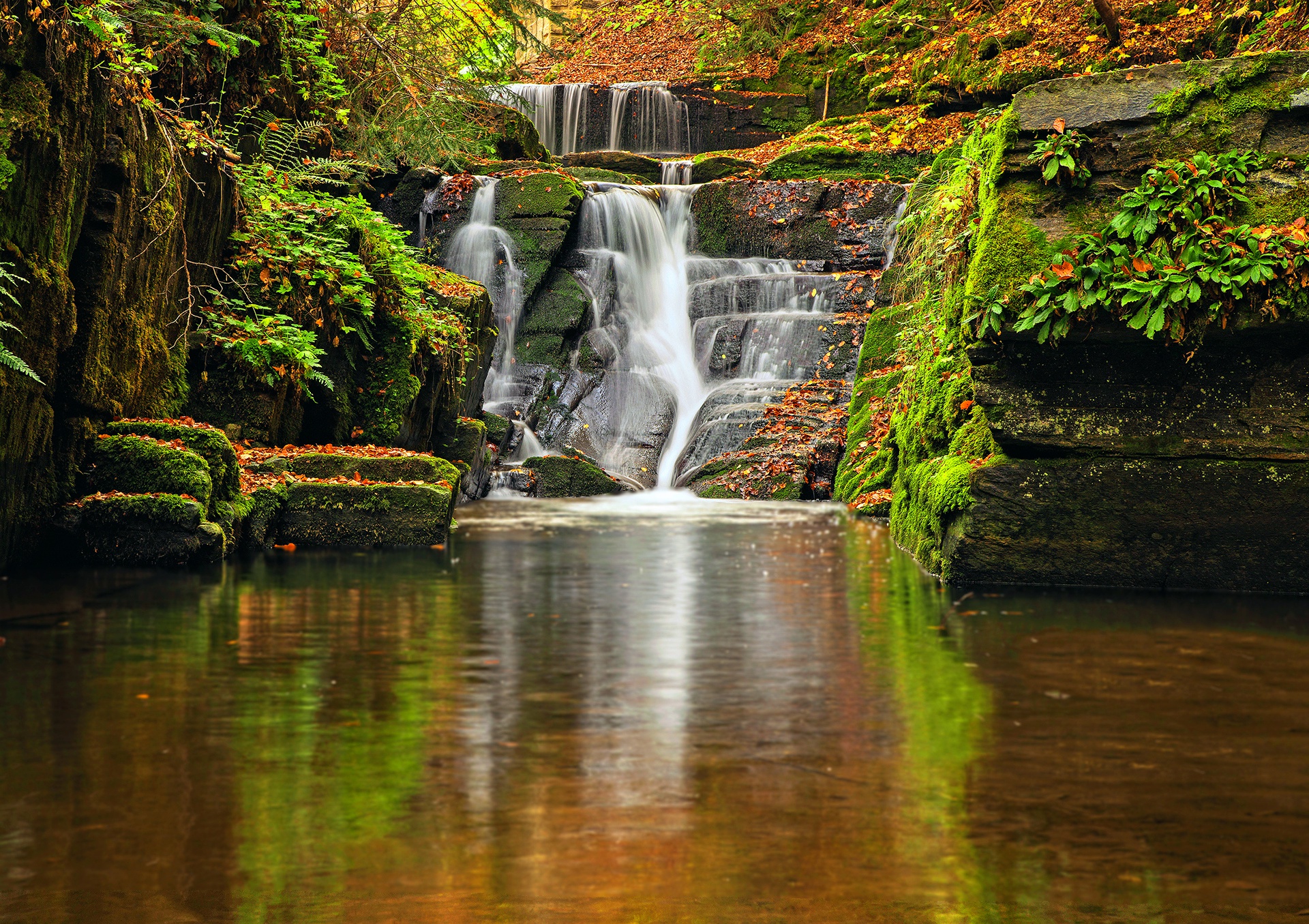 Free download wallpaper Nature, Waterfalls, Waterfall, Earth, Moss on your PC desktop