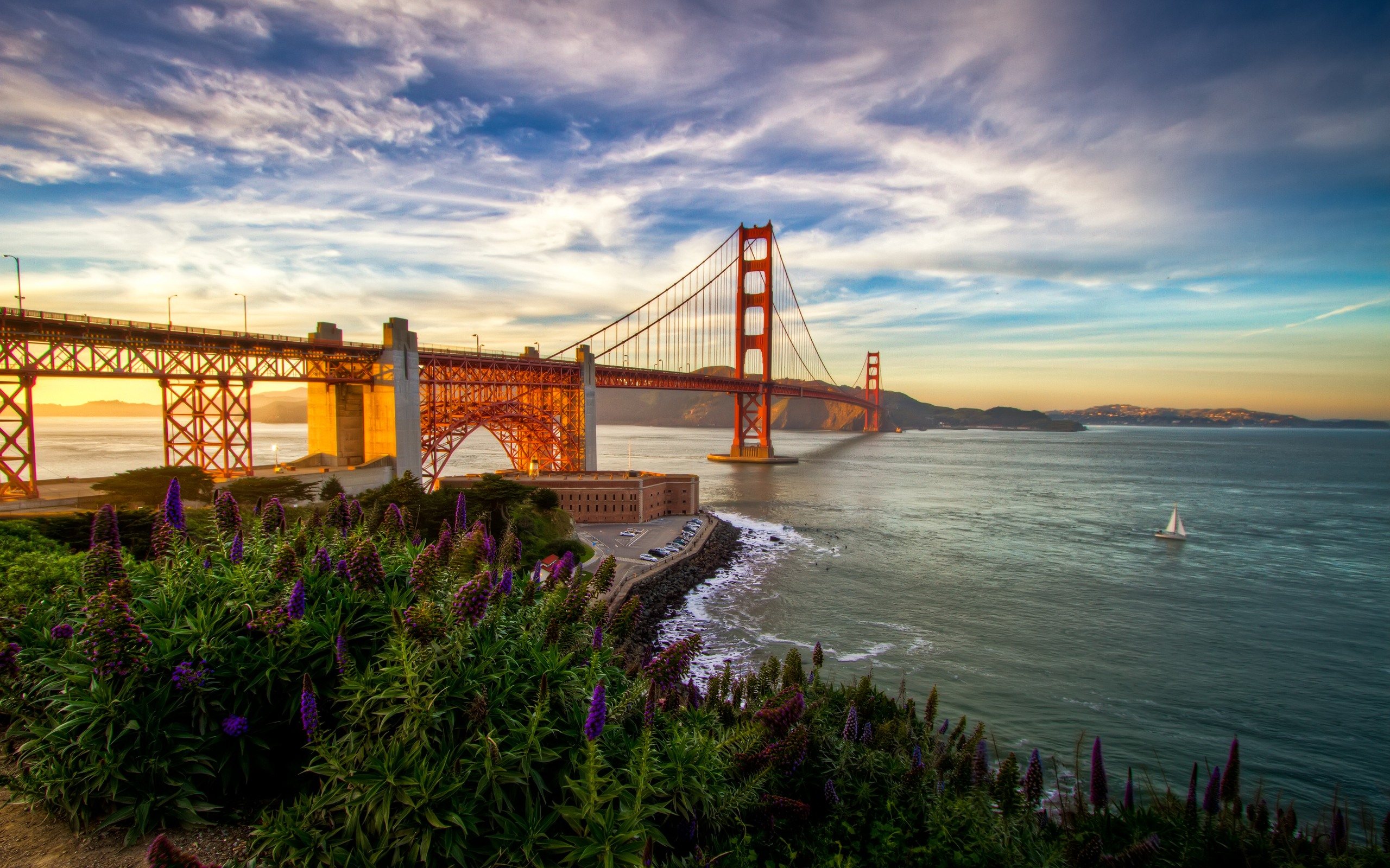 Download mobile wallpaper Golden Gate, Bridge, Bridges, Man Made, Ocean for free.