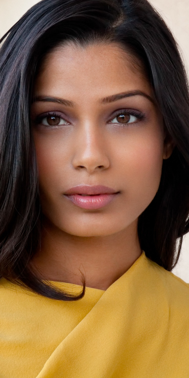 celebrity, freida pinto, face, brown eyes, actress, indian, brunette