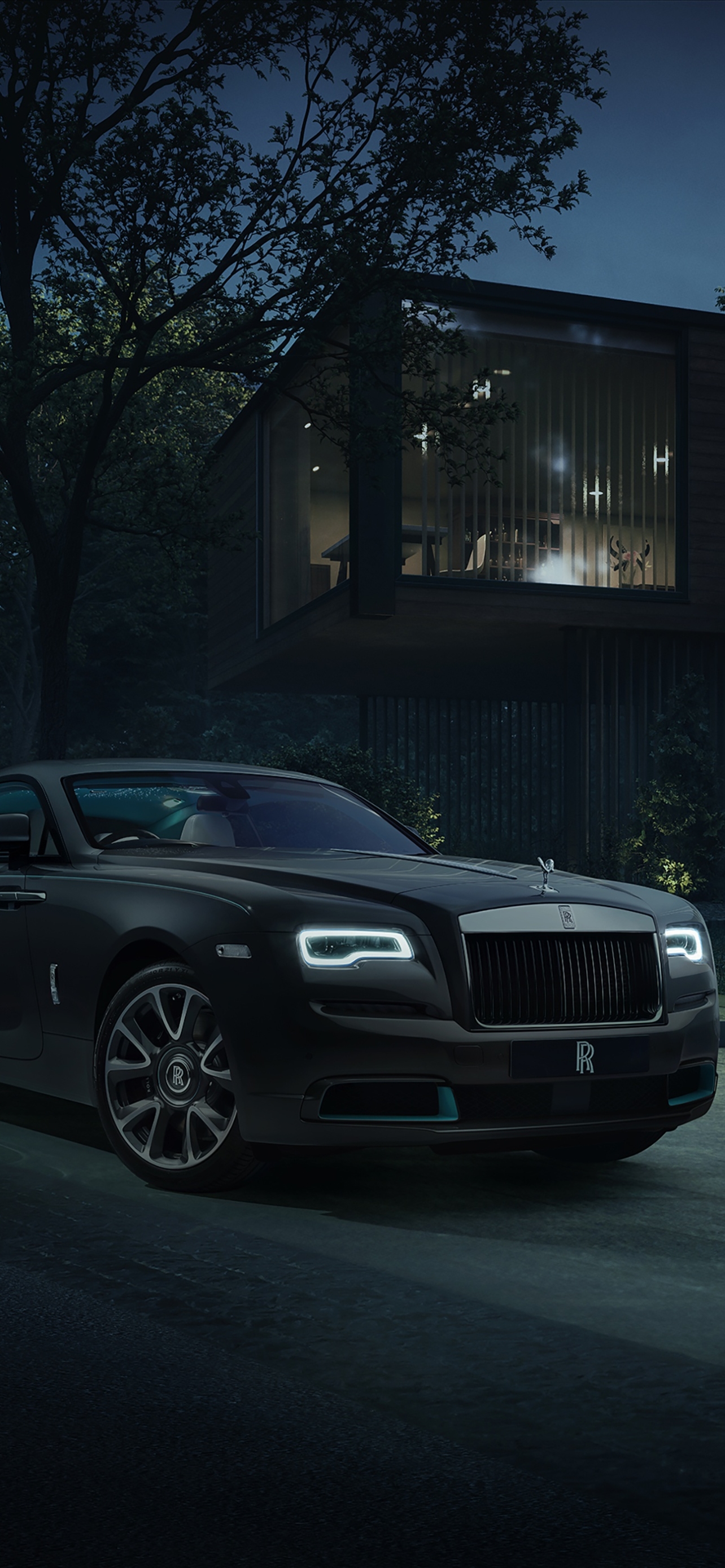 Descarga gratuita de fondo de pantalla para móvil de Rolls Royce, Coche, Rolls Royce Fantasma, Vehículos, Coche Negro.