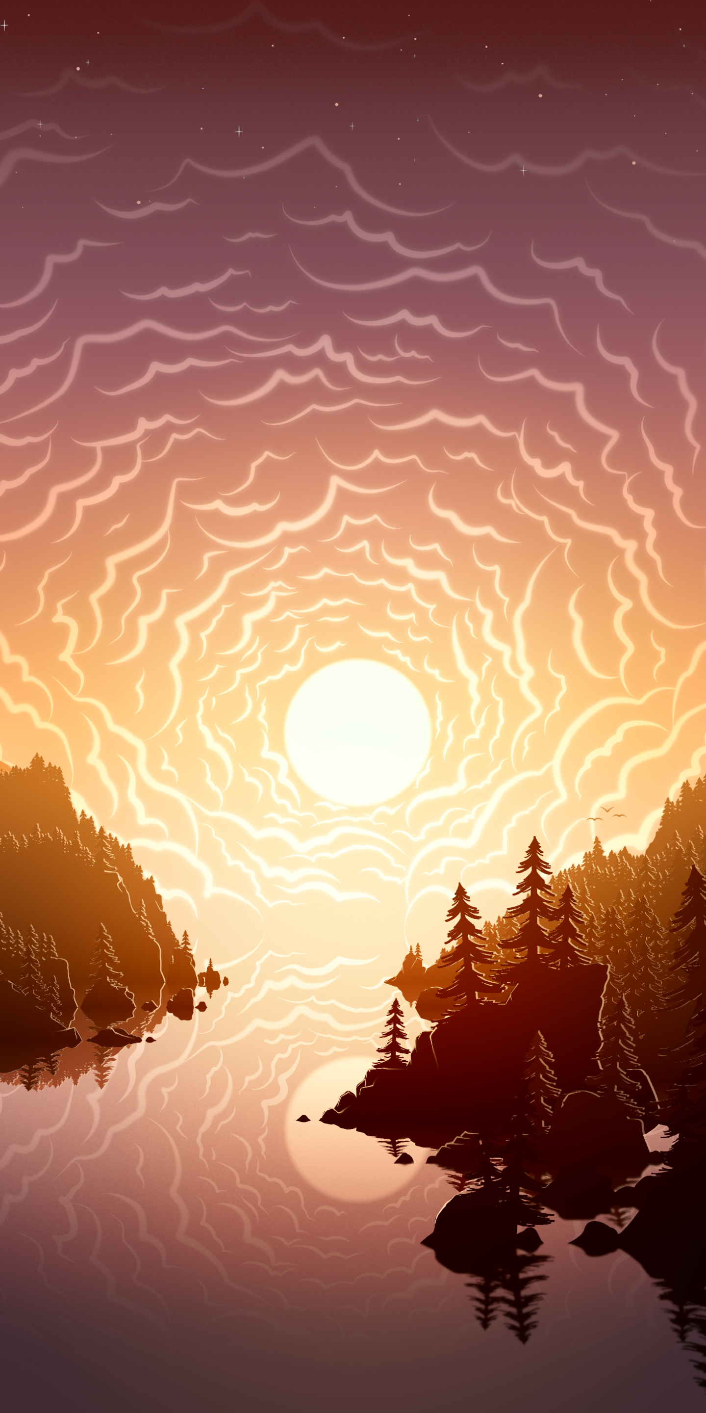 Descarga gratuita de fondo de pantalla para móvil de Paisaje, Fantasía, Sol.