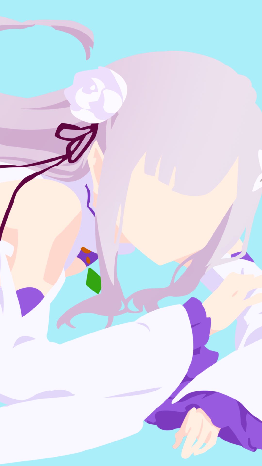 Baixar papel de parede para celular de Anime, Minimalista, Emília (Re:zero), Re:zero Começando A Vida Em Outro Mundo gratuito.