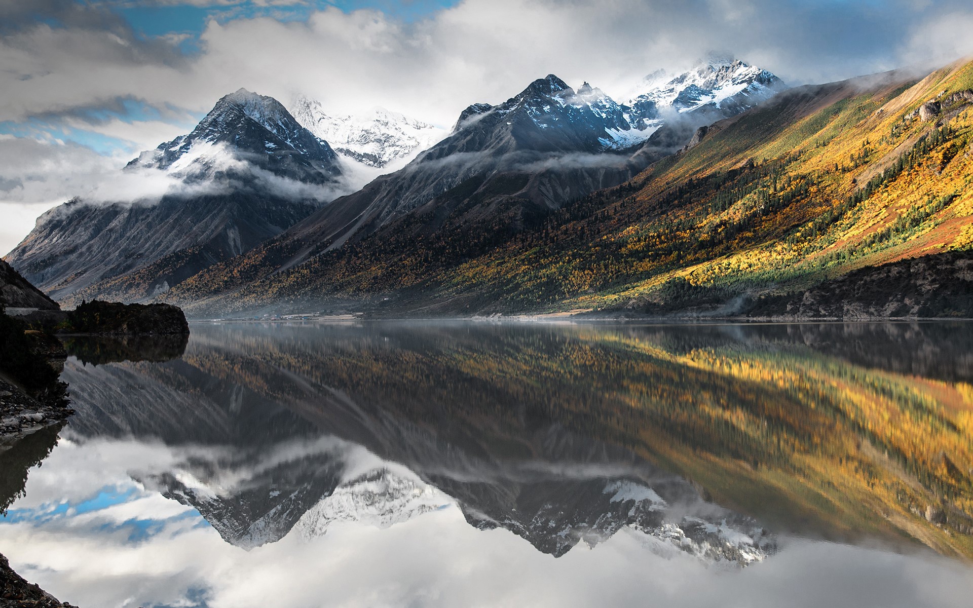 Descarga gratis la imagen Naturaleza, Montaña, Lago, Nube, Tierra/naturaleza, Reflejo en el escritorio de tu PC