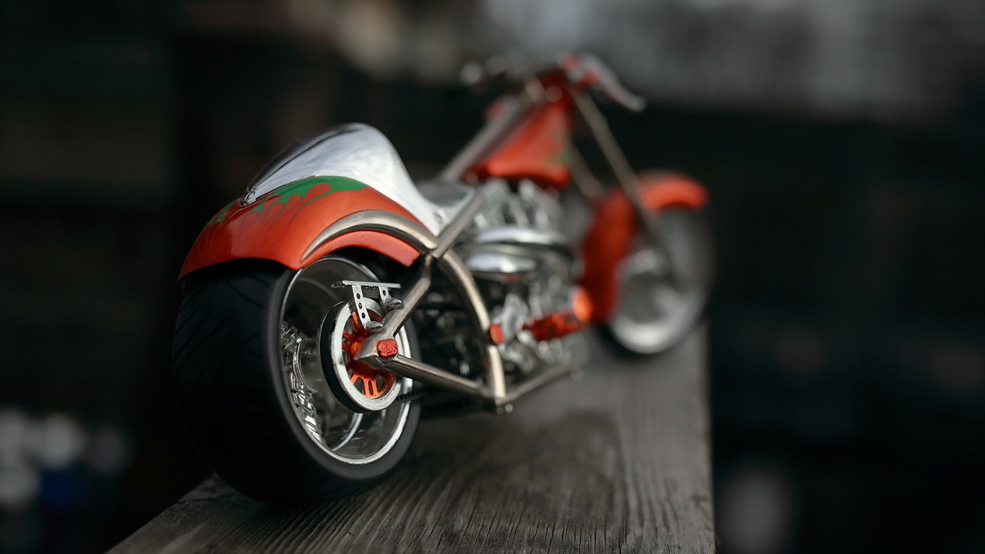 Download mobile wallpaper Macro, Blur, Close Up, Toy, Motorcycle, Man Made for free.