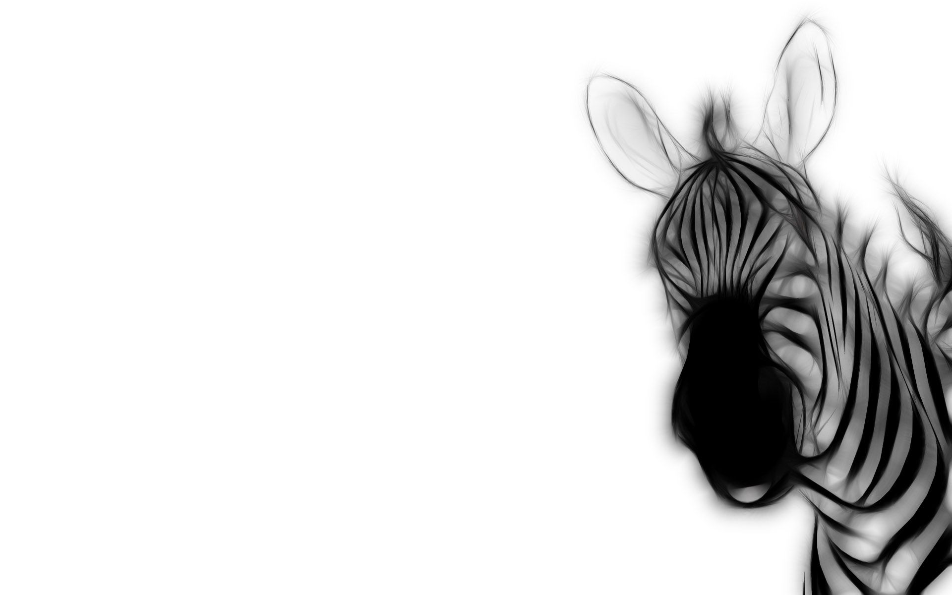 zebra, vector, stripes, ears, strips