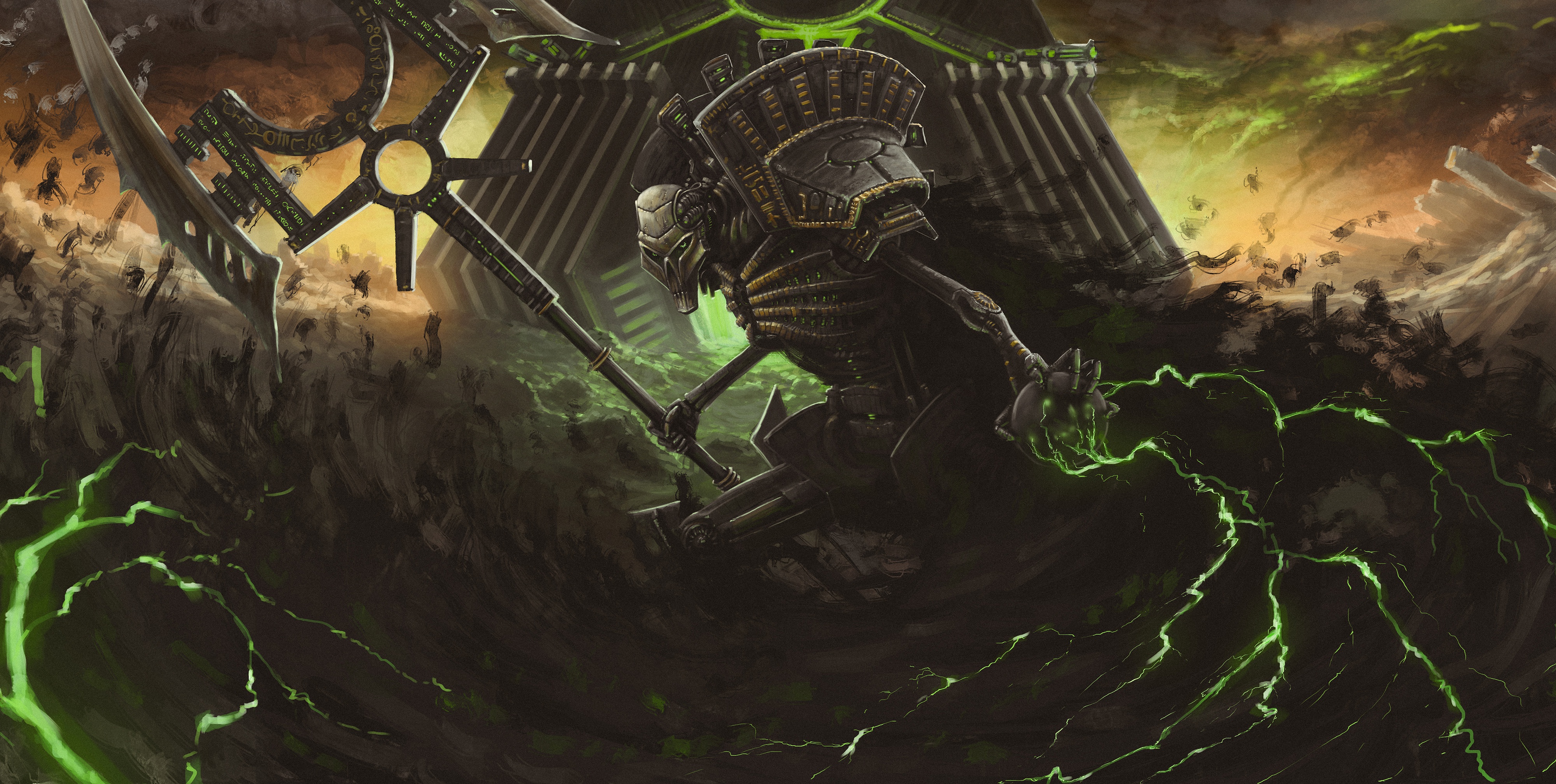 Best Necron Lord (Warhammer 40K) Background for mobile