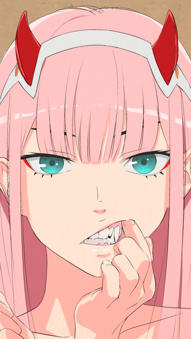 Download mobile wallpaper Anime, Green Eyes, Pink Hair, Darling In The Franxx, Zero Two (Darling In The Franxx) for free.