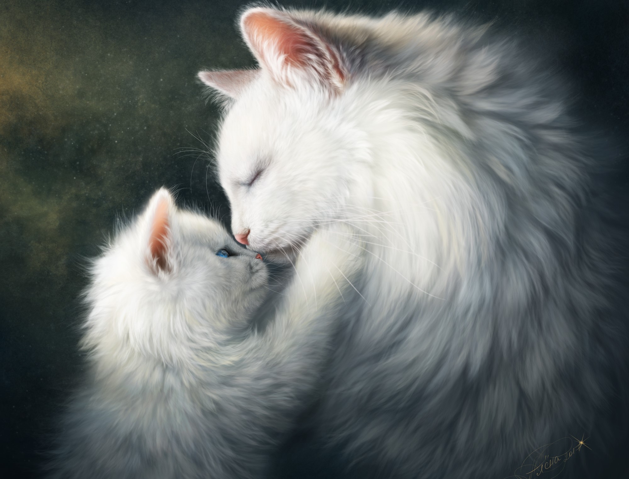 Download mobile wallpaper Cats, Love, Cat, Kitten, Animal, Hug for free.