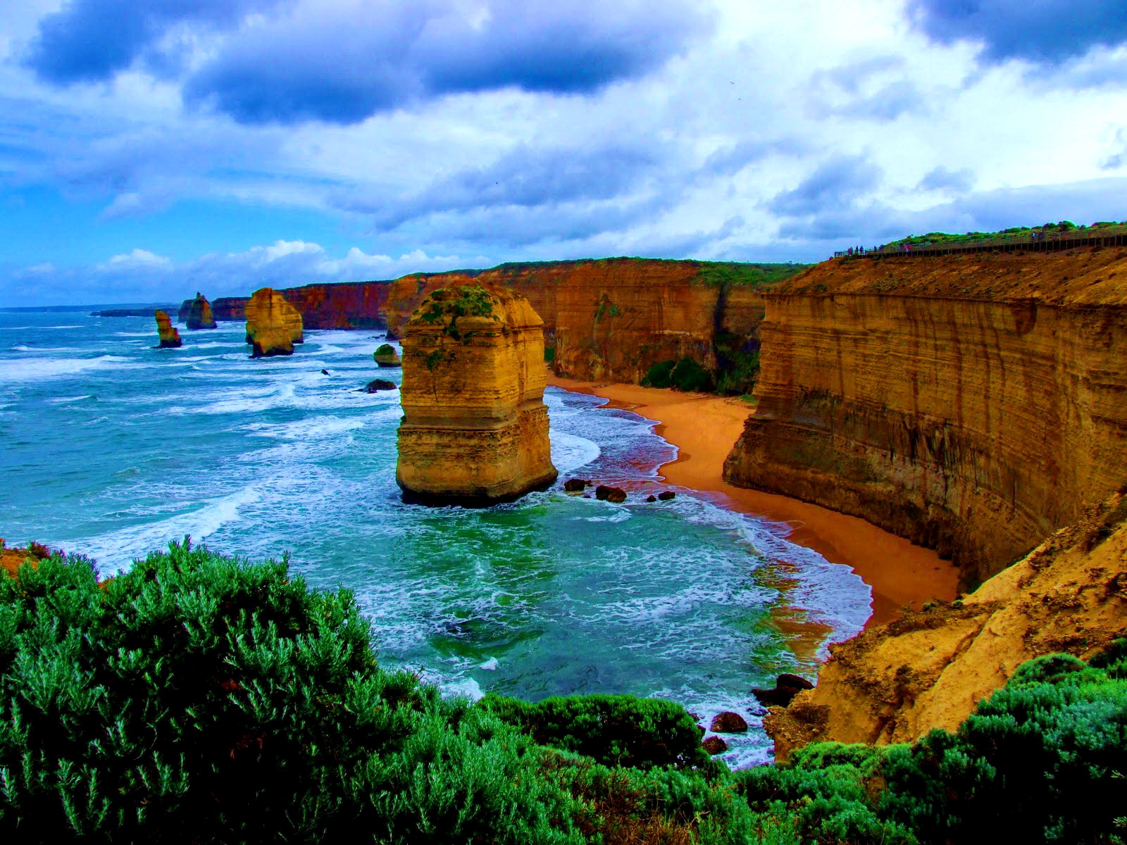 earth, the twelve apostles, australia, cliff, coastline, ocean, sea