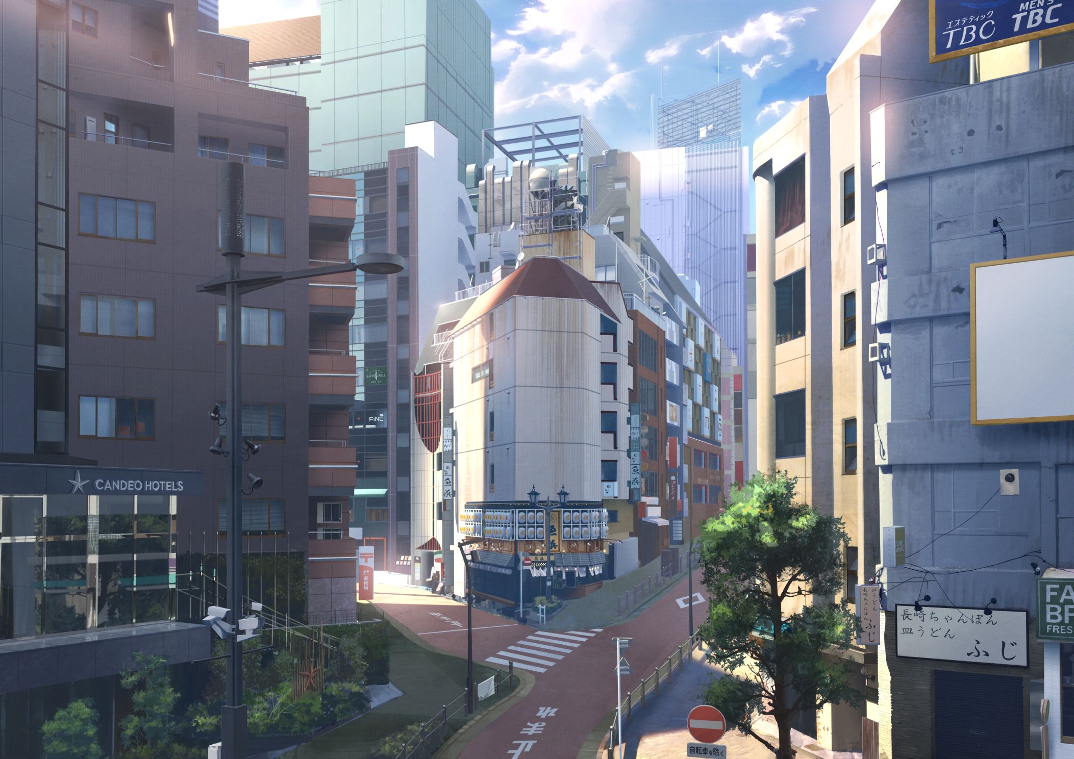 Baixar papel de parede para celular de Anime, Cidade, Construção, Urbano gratuito.