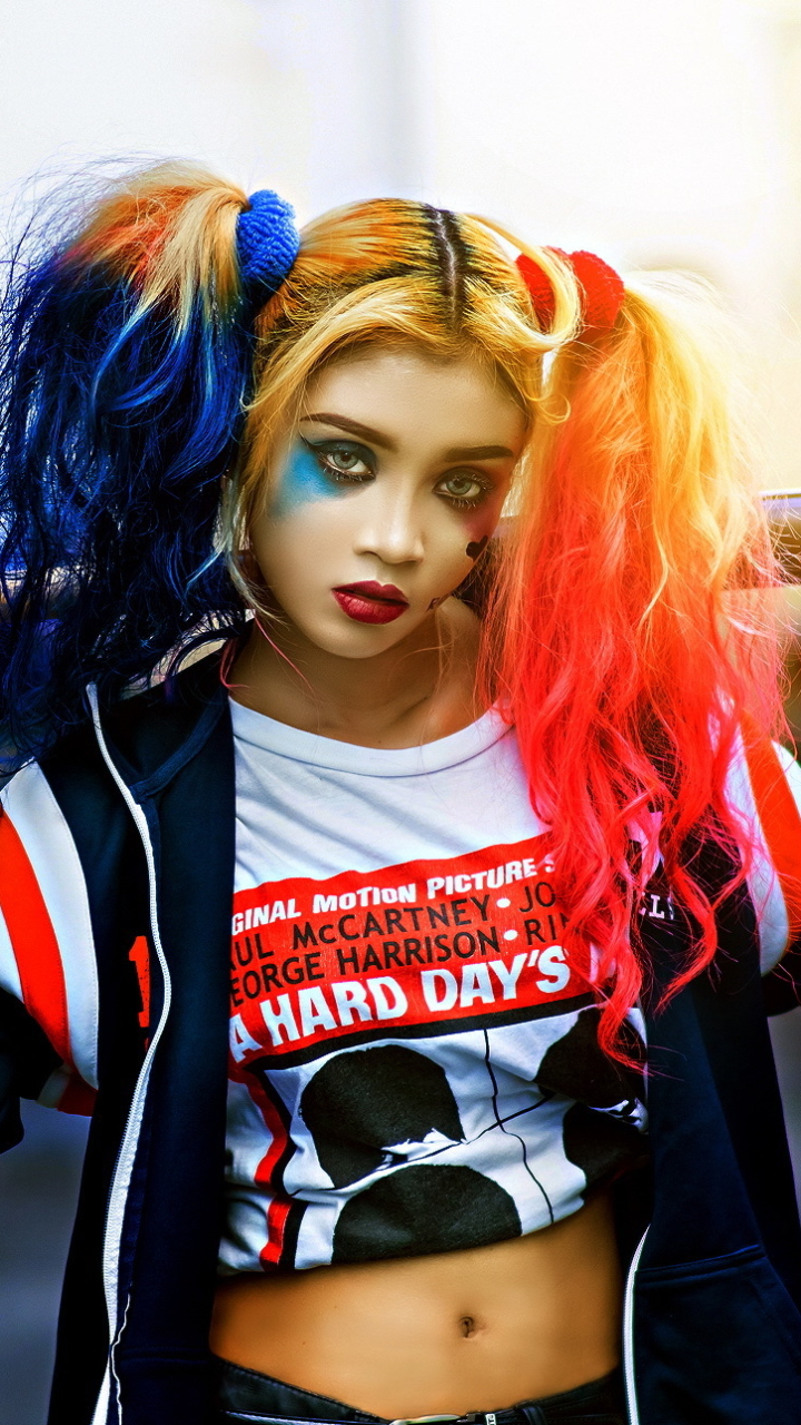 Handy-Wallpaper Frauen, Harley Quinn, Cosplay kostenlos herunterladen.