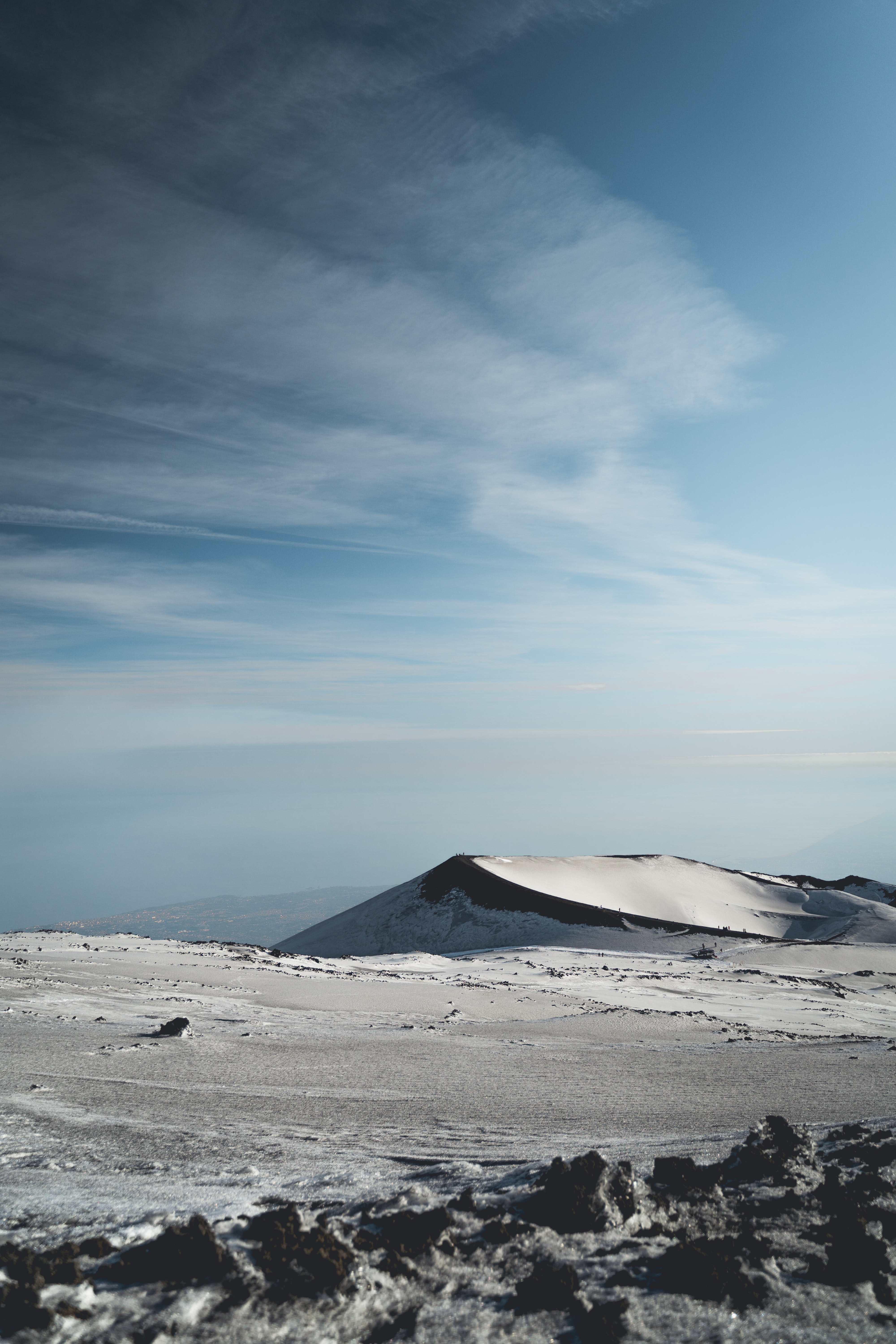 hill, winter, nature, snow, mountain HD wallpaper