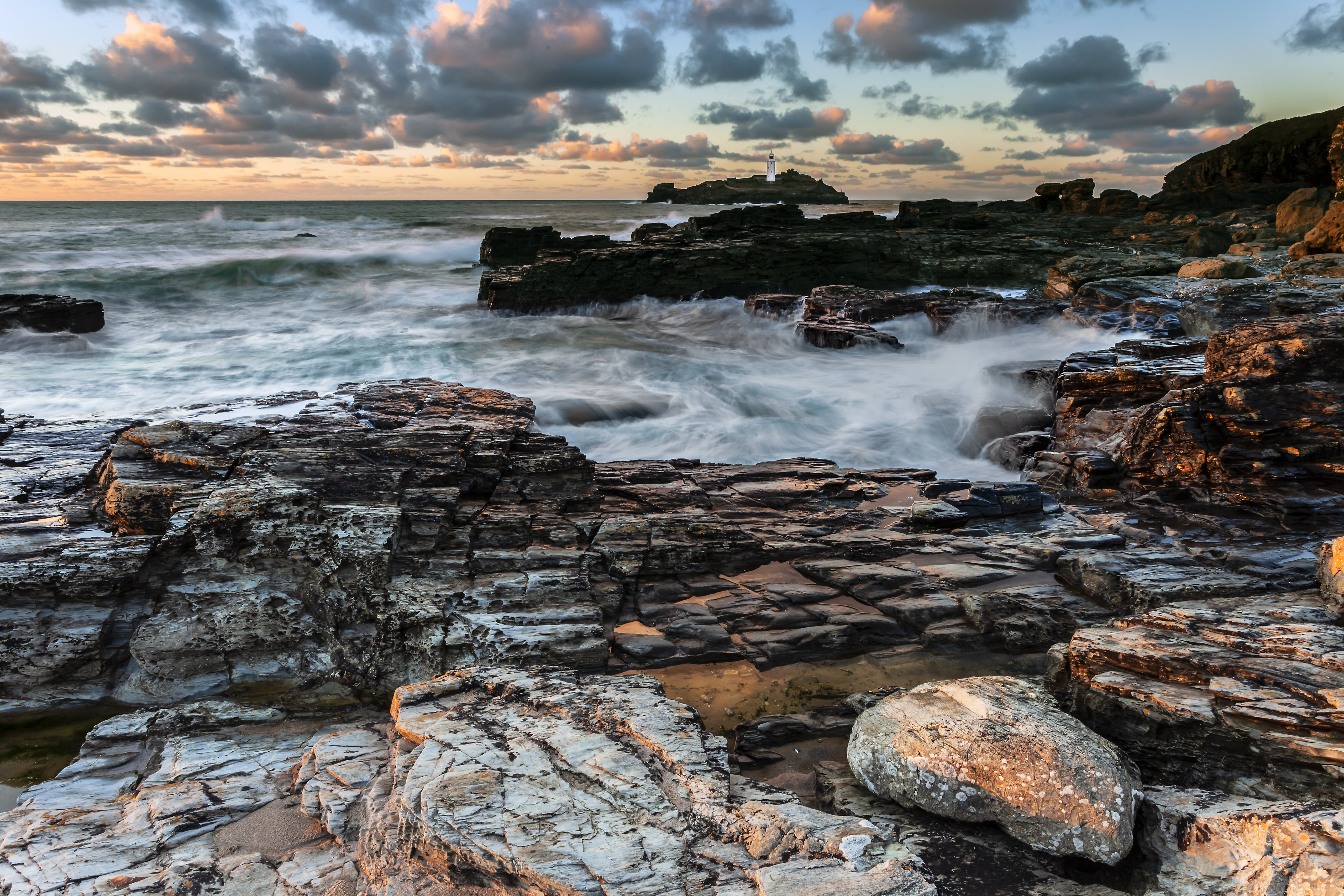 Free download wallpaper Sea, Rocks, Coast, Nature, Stones, Lighthouse on your PC desktop