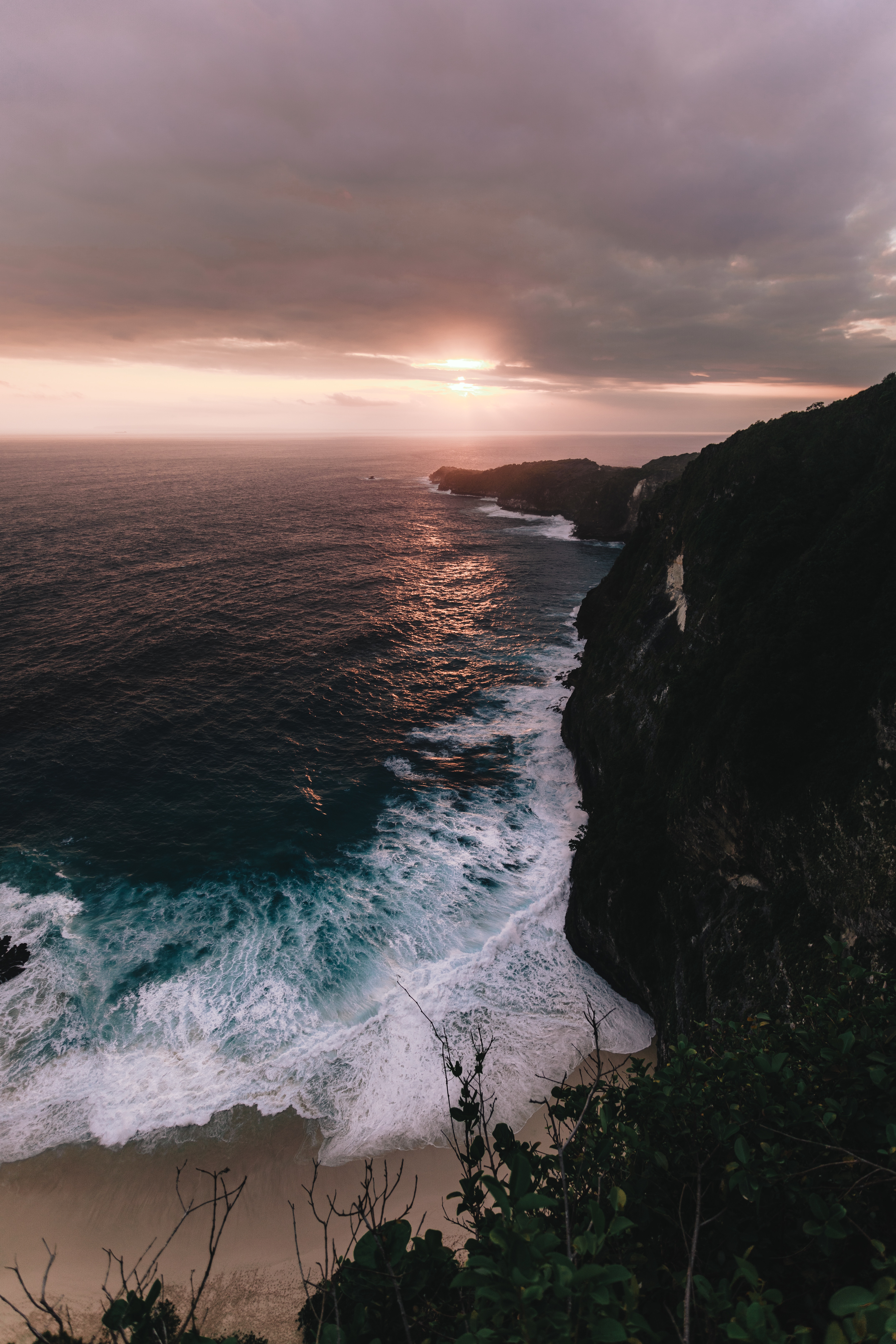 ocean, indonesia, sunset, nature, island cellphone