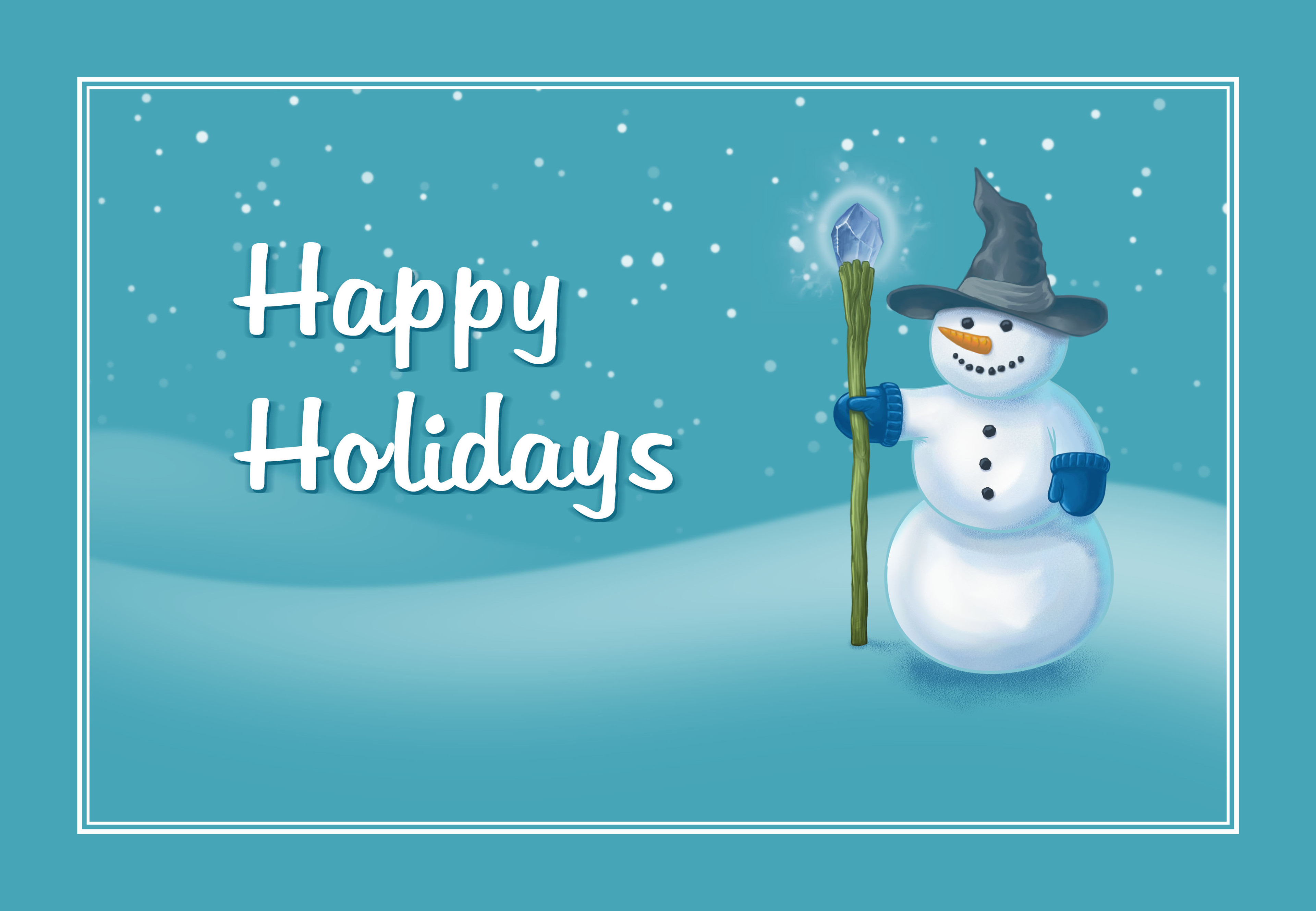 Download mobile wallpaper Winter, Snowman, Statement, Wizard, Misc, Happy Holidays for free.