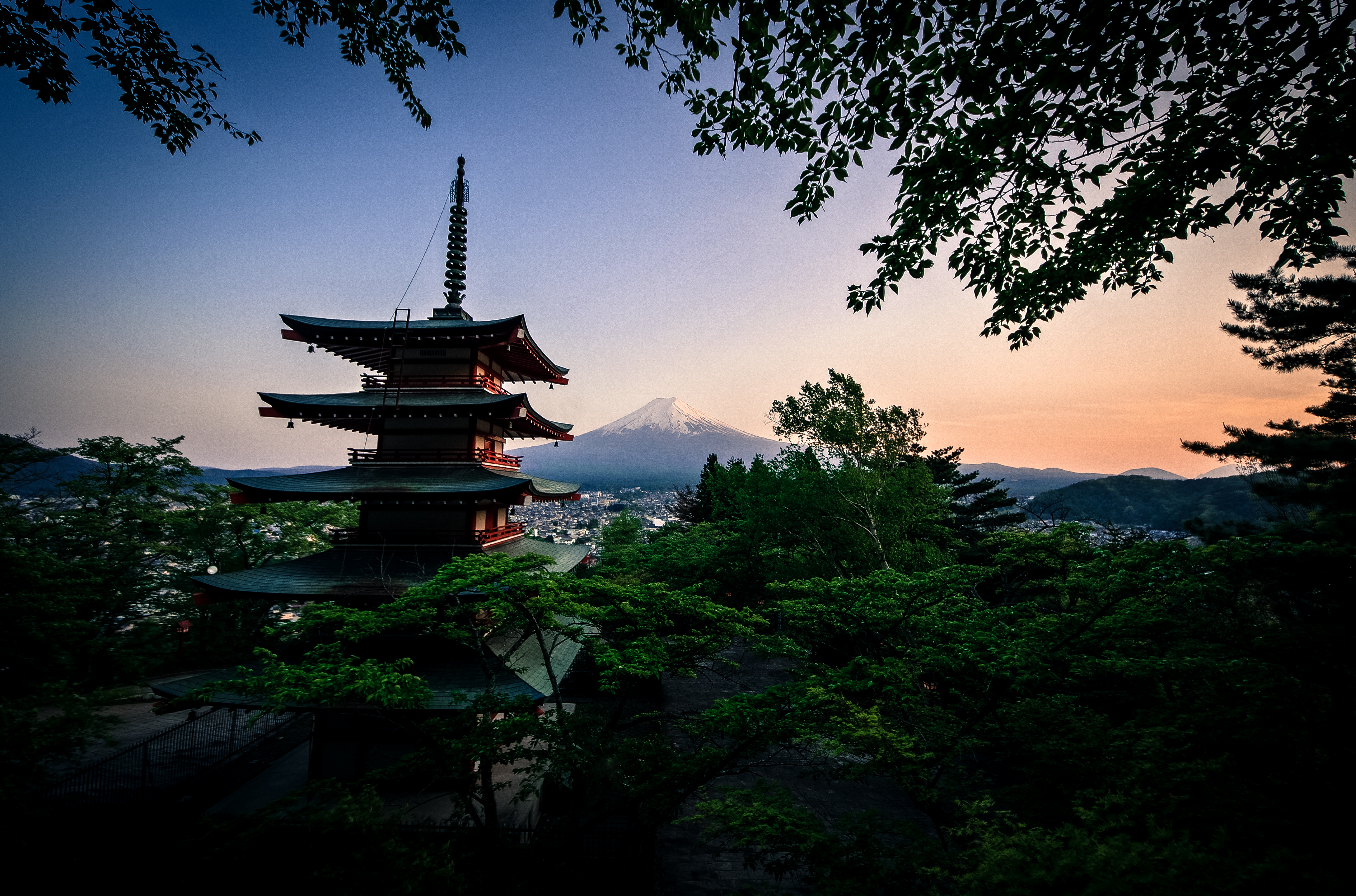 1523234 Bild herunterladen erde/natur, fujisan, japan, pagode, tempel, vulkan, vulkane - Hintergrundbilder und Bildschirmschoner kostenlos