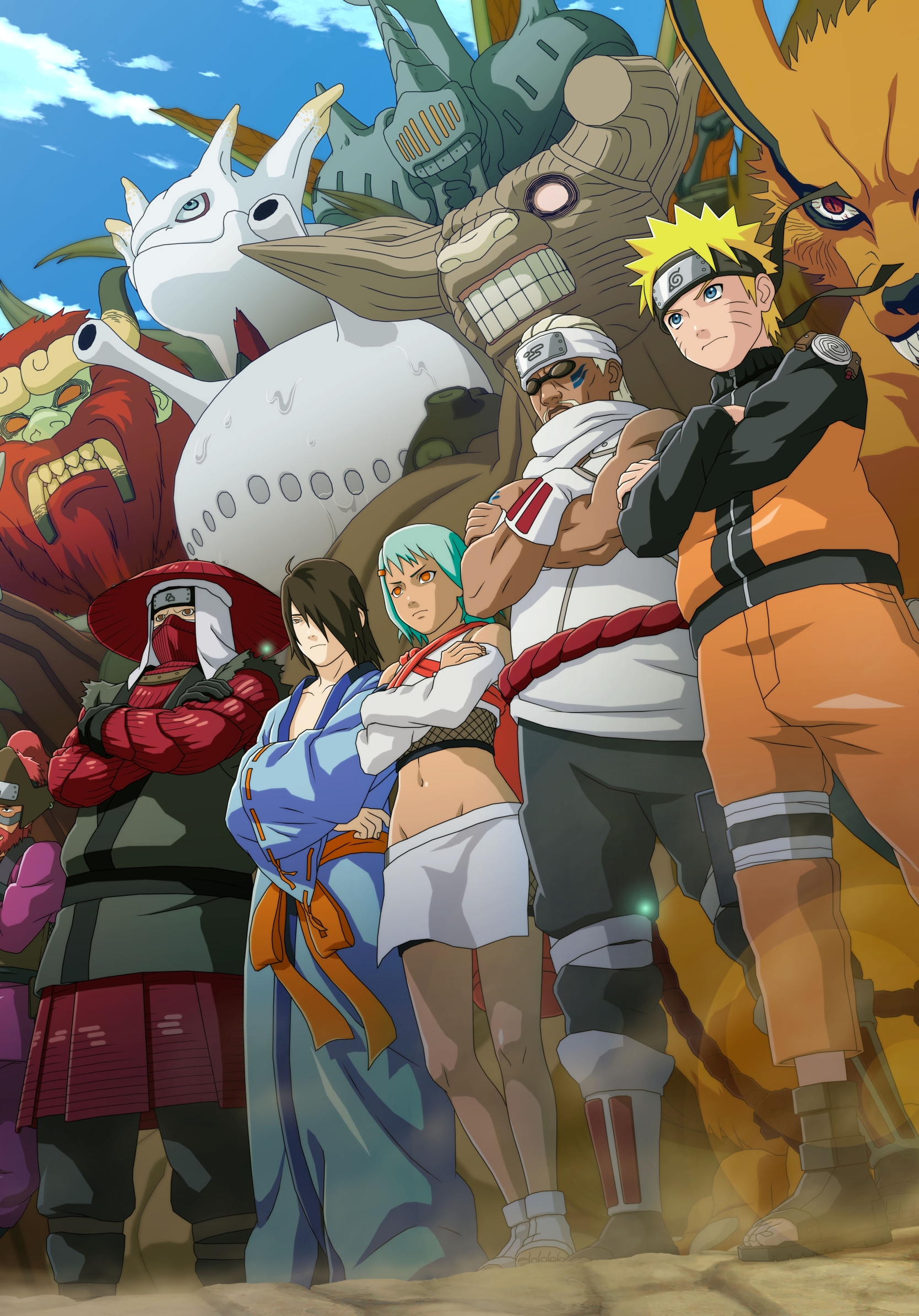 Download mobile wallpaper Anime, Naruto, Gaara (Naruto), Naruto Uzumaki, Kyūbi (Naruto), Killer Bee (Naruto) for free.